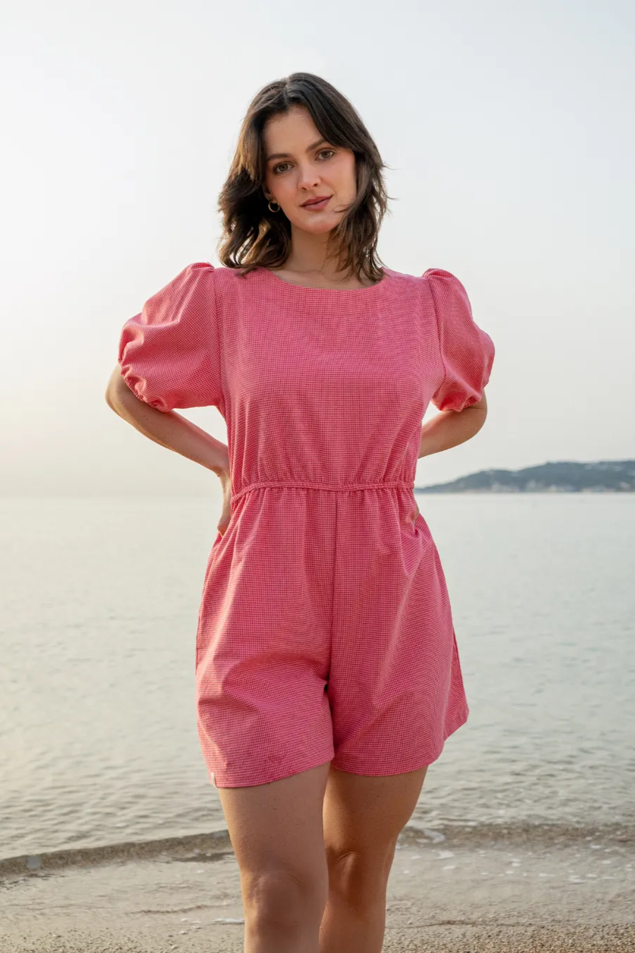 Clotsy  Jumpsuit Olivia Vichy Roze