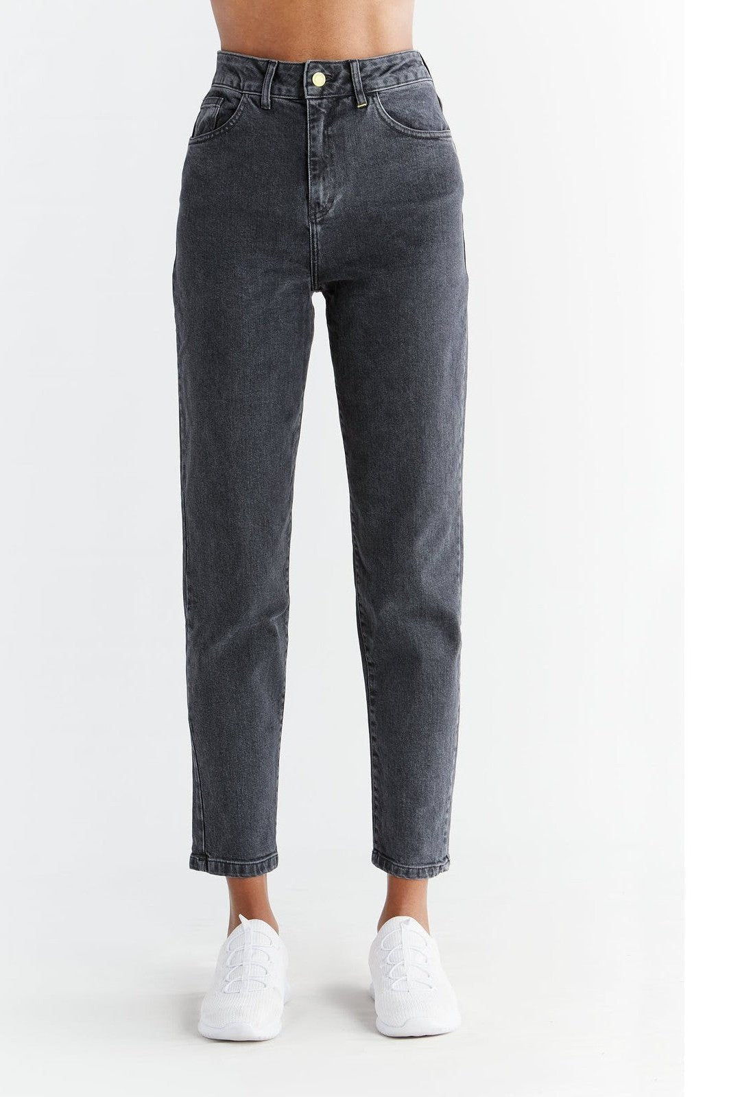 Evermind  Jeans Mom Fit Carbon Gray