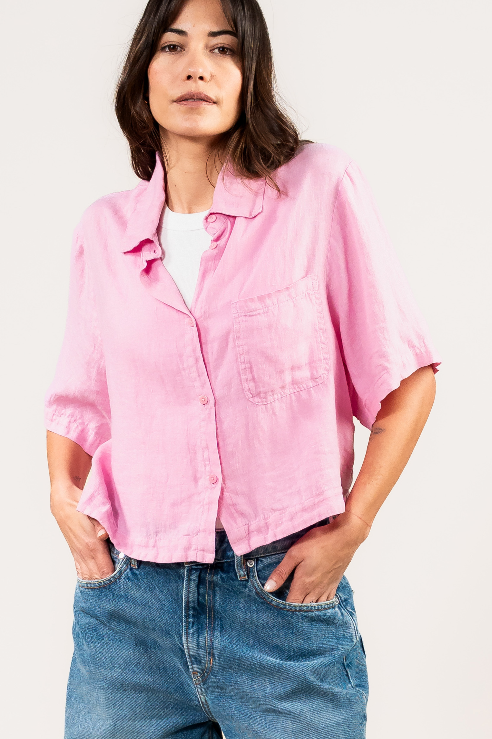 Kuyichi  Shirt Liv Stoffig Roze