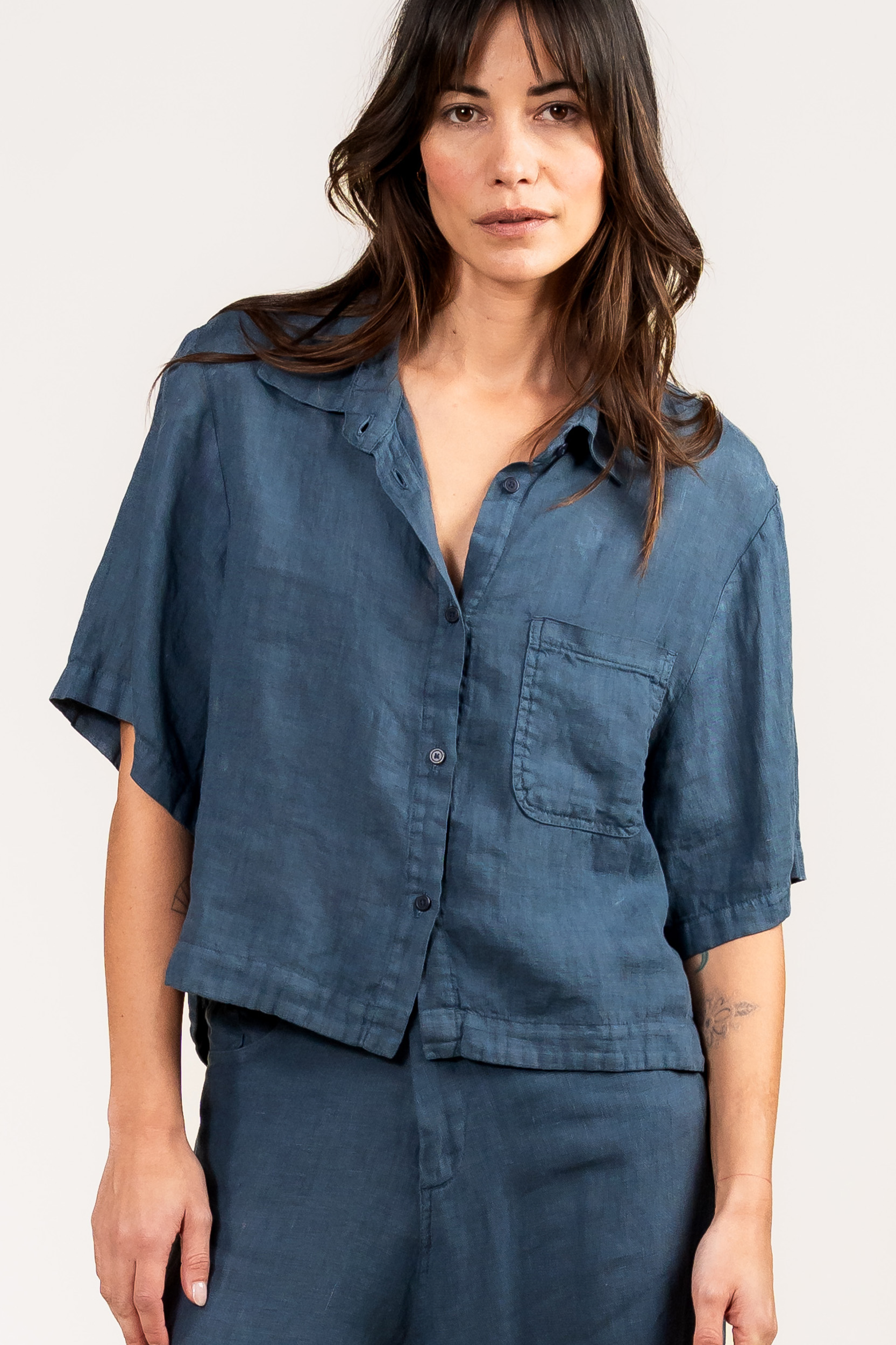 Kuyichi  Shirt Liv Vintage Grijs