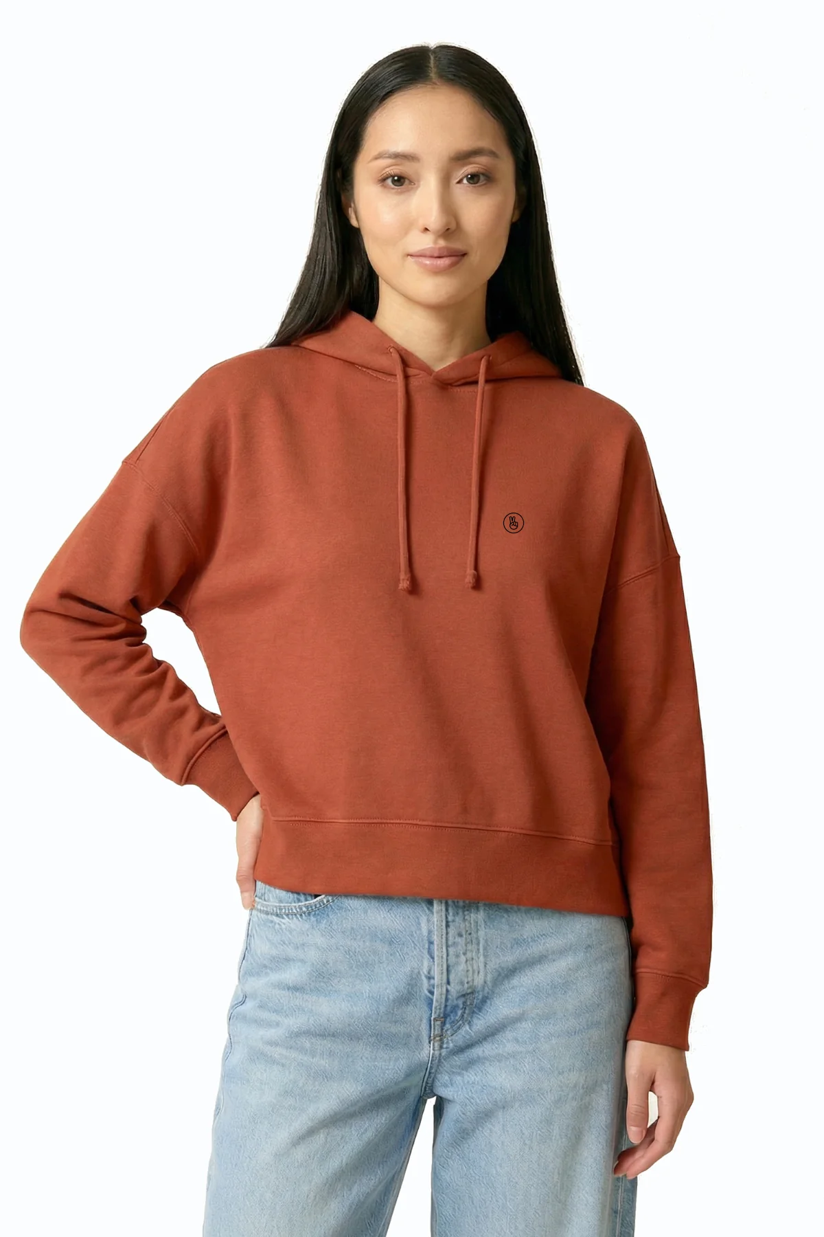 Hafendieb  Hoodie Dames Peace Light Brown
