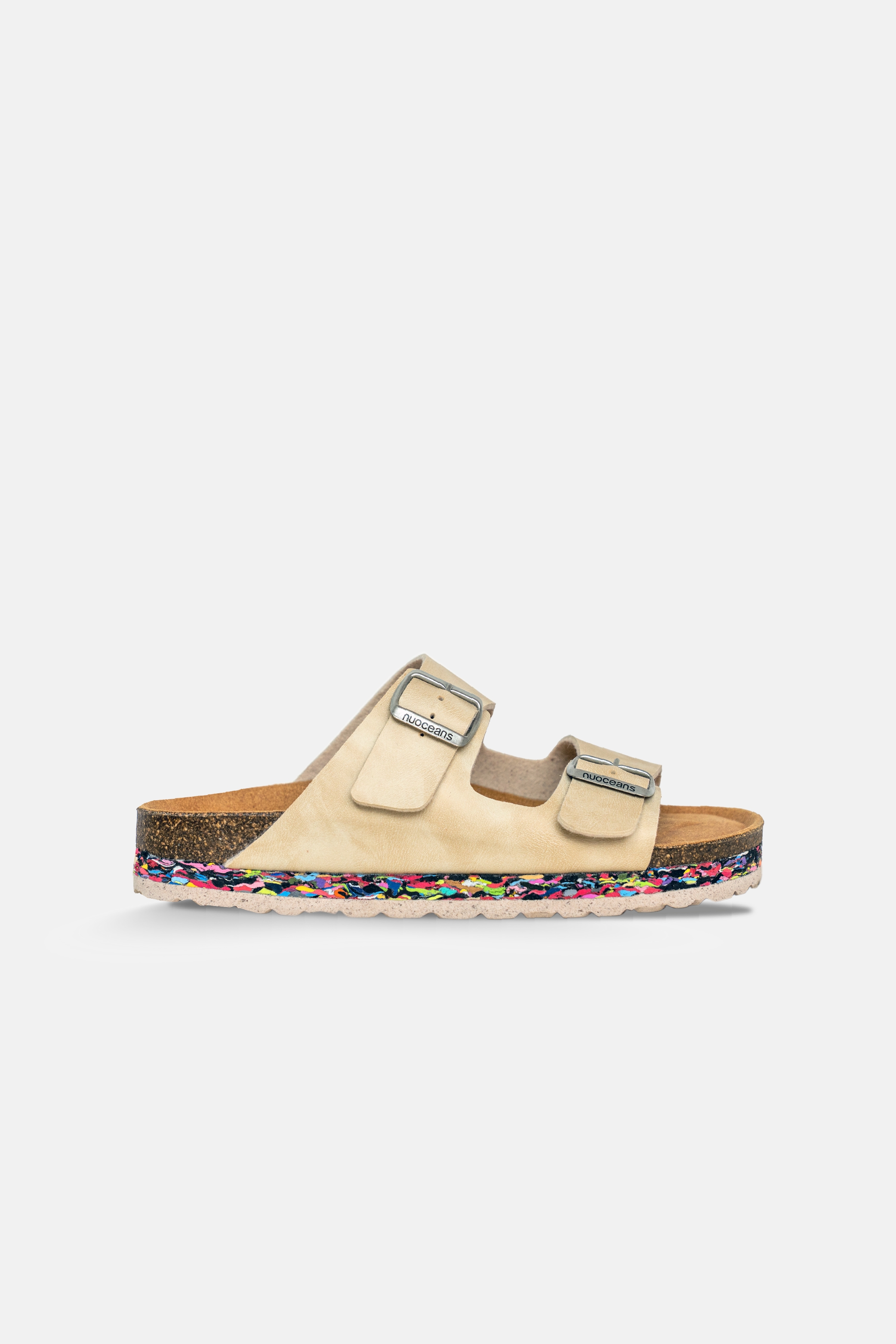 Nuoceans mannen vegan Sandalen Pebble Beige