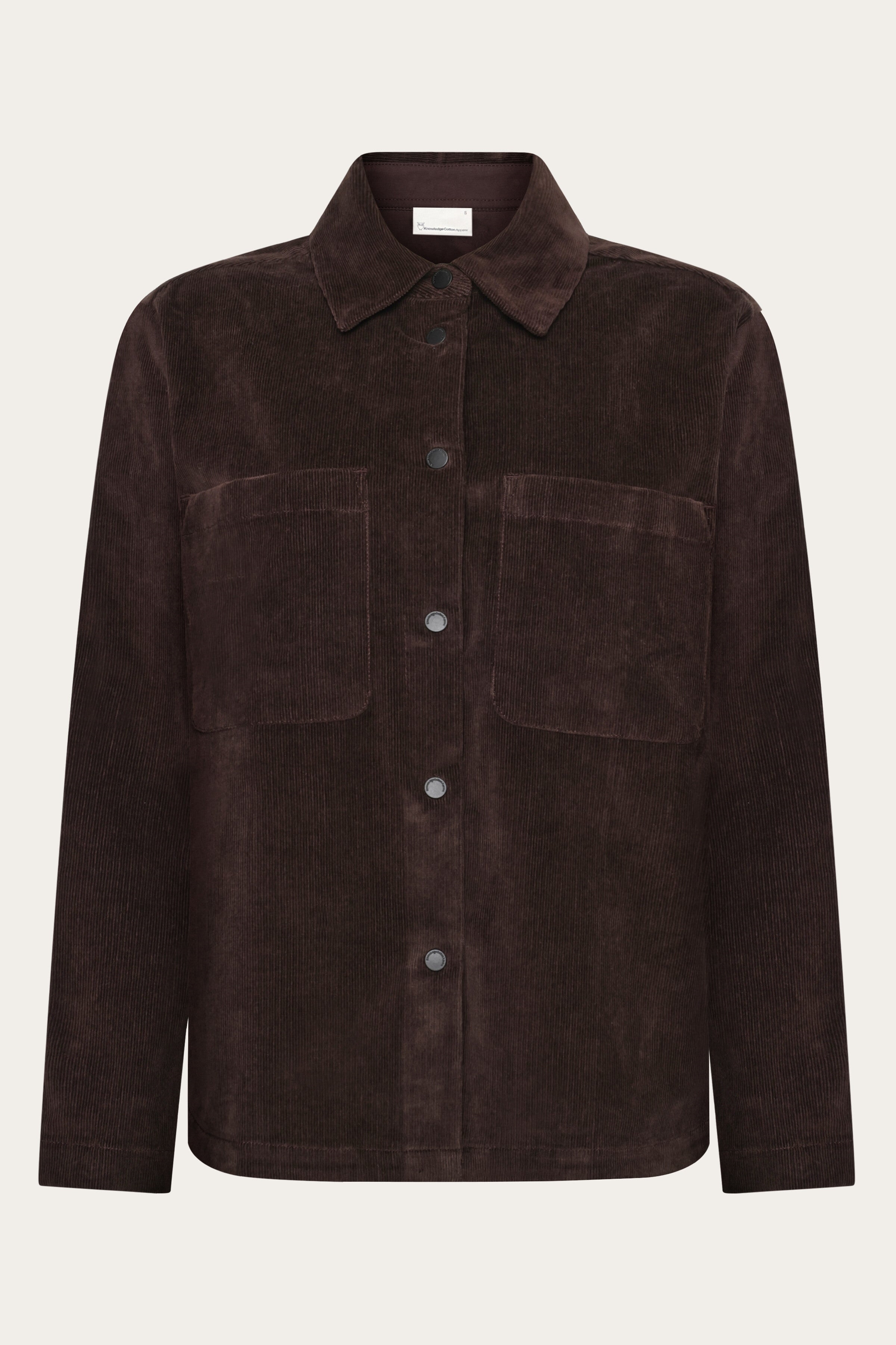 KnowledgeCotton Apparel  Overhemd Voor Dames Van Corduroy Met Chocoladetaartmotief