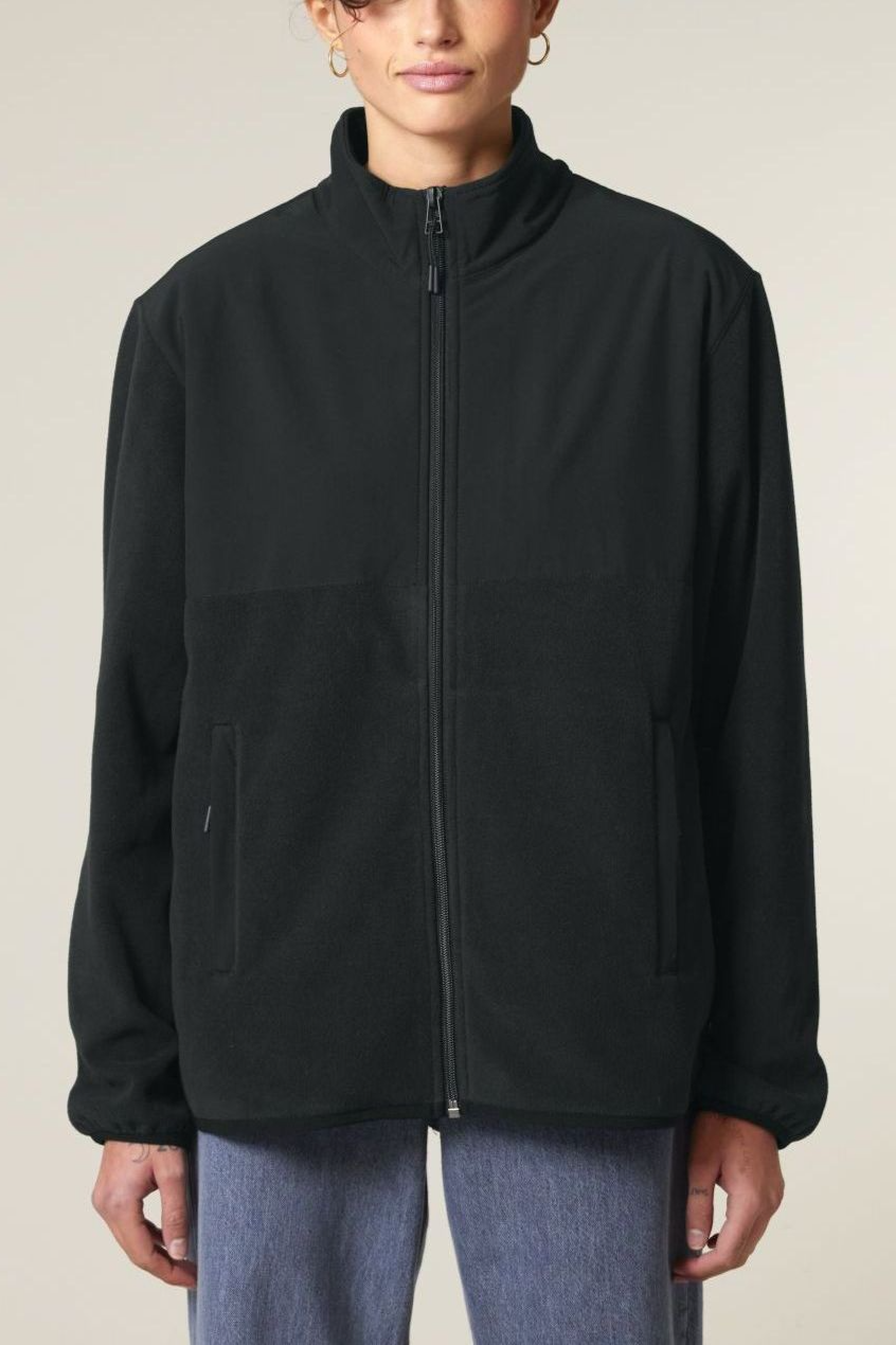 UNIPOLAR mannen vegan Fleece Jas Treks Model - Zwart