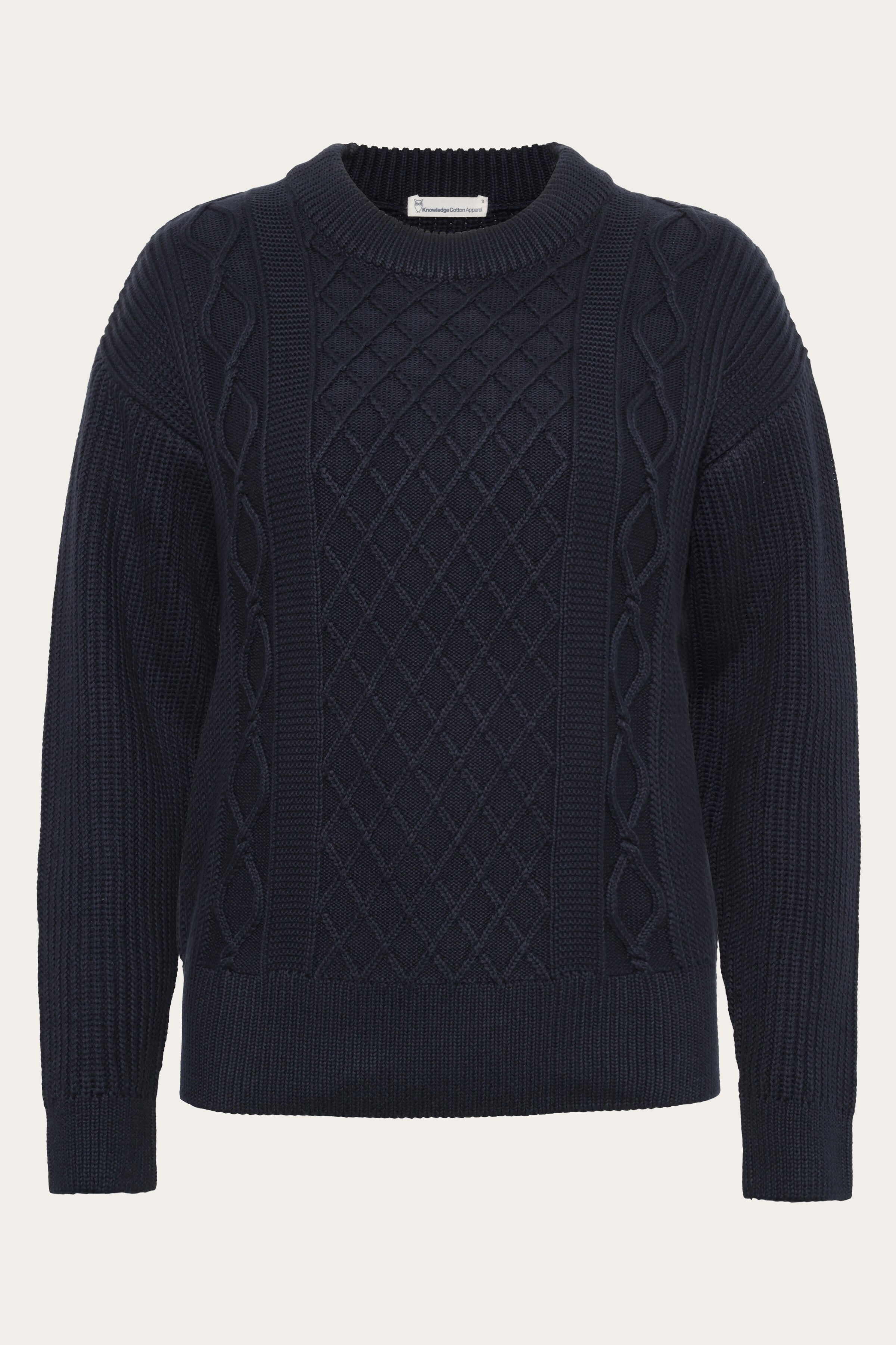 KnowledgeCotton Apparel  Trui Dames Met Ronde Hals, Night Sky Navy