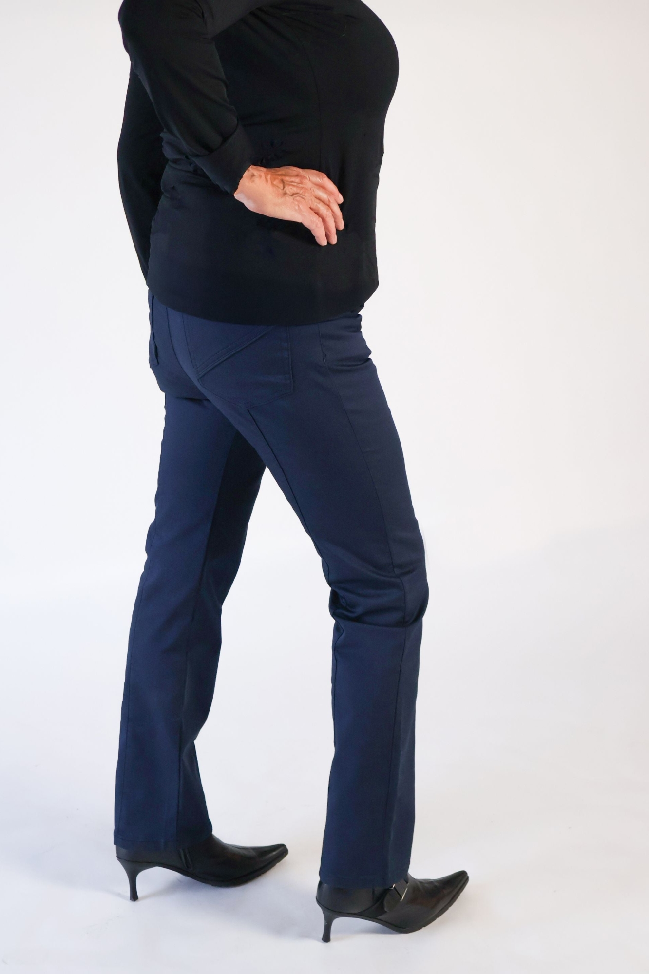 LAURIE  Broek Slender Rouge Regular Medium Lengte Marineblauw