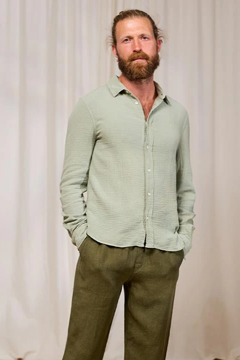 TWOTHIRDS mannen vegan Shirt Unyee Lichtgroen