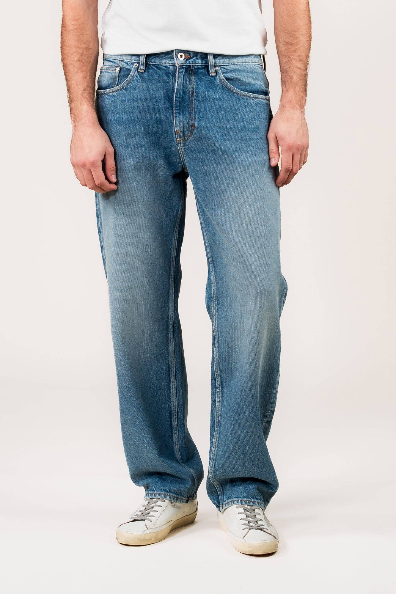 Kuyichi mannen vegan Jeans Larry Loose Lifecycle Blauw