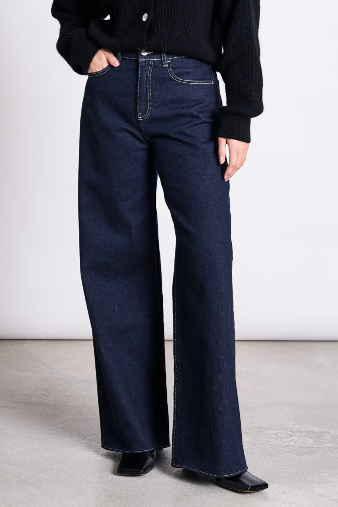 JAN 'N JUNE  Jeans Wijde Pijpen Tacna Donkerblauw