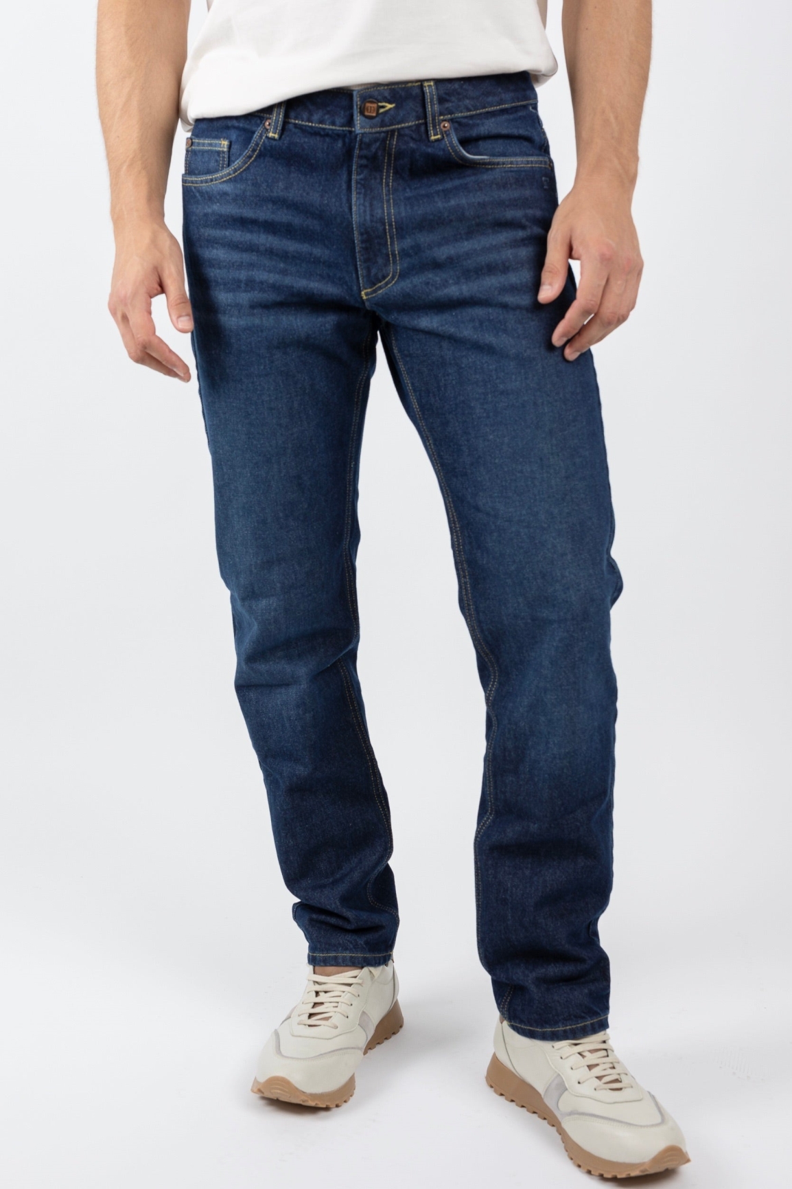 TORLAND mannen vegan Rechte Jeans Samuel Dark Indigo