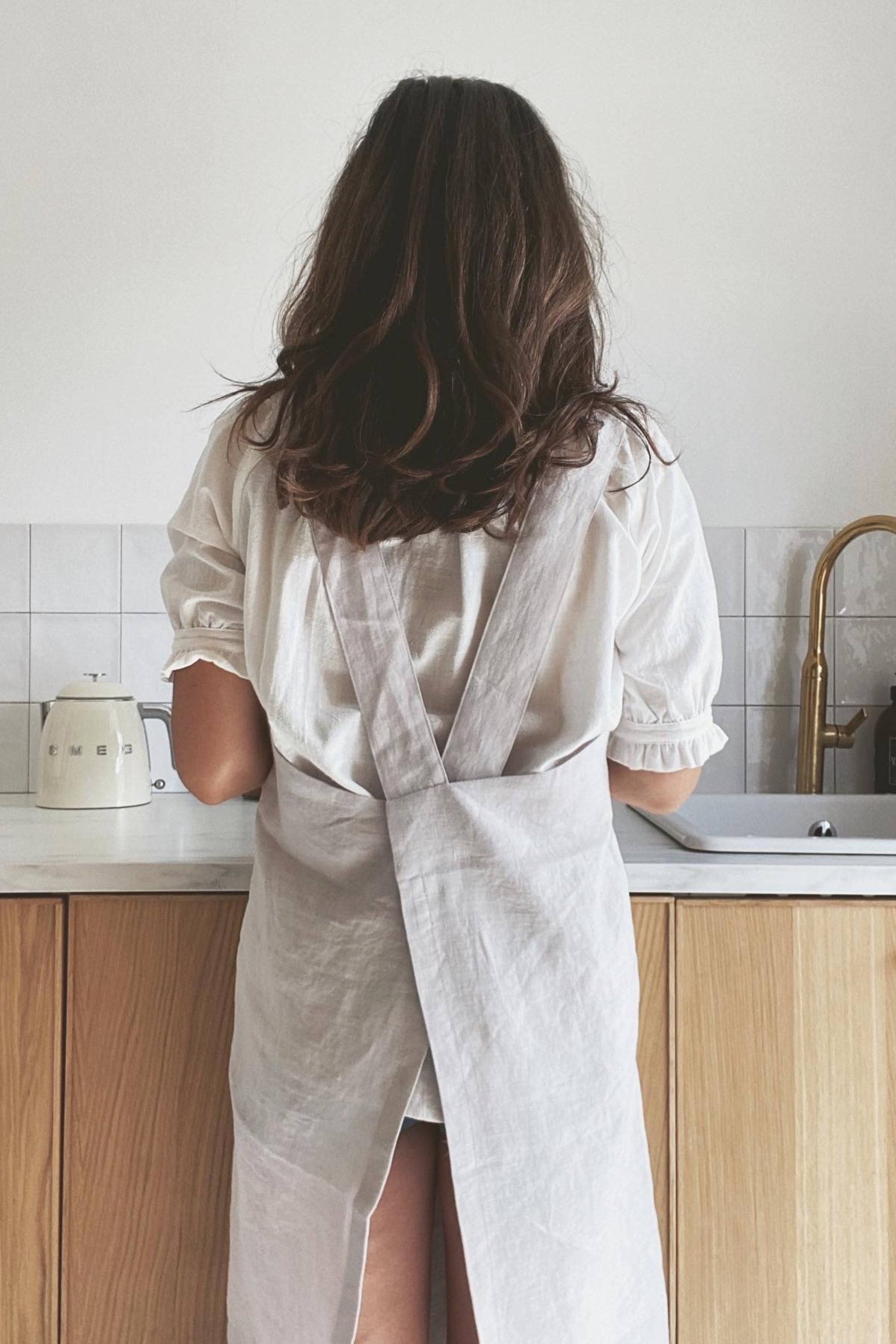AmourLinen  Schort Japanse Crème