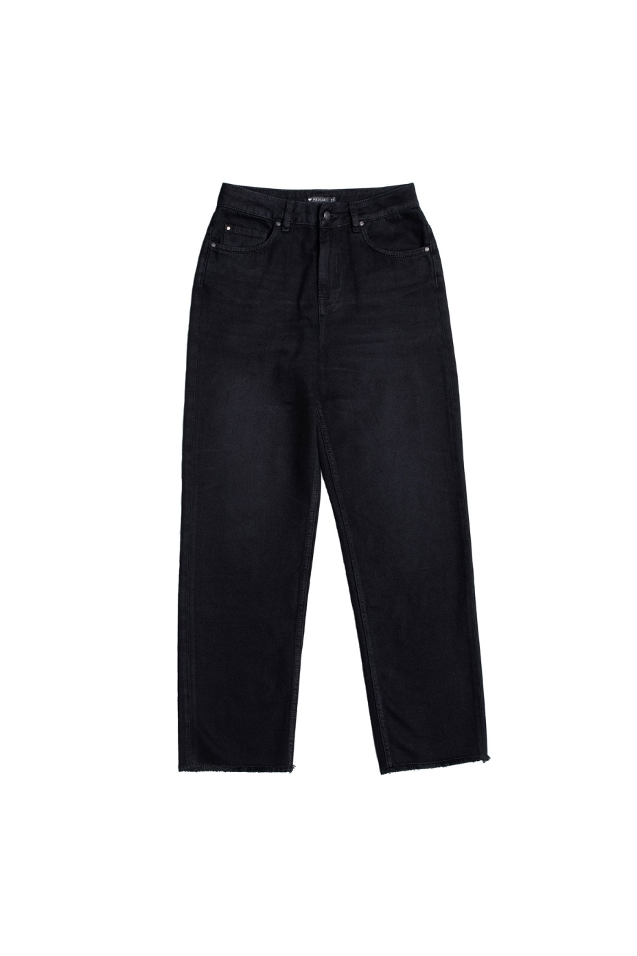 LOVJOI  Rechte Jeans Mispel Overdyed Zwart