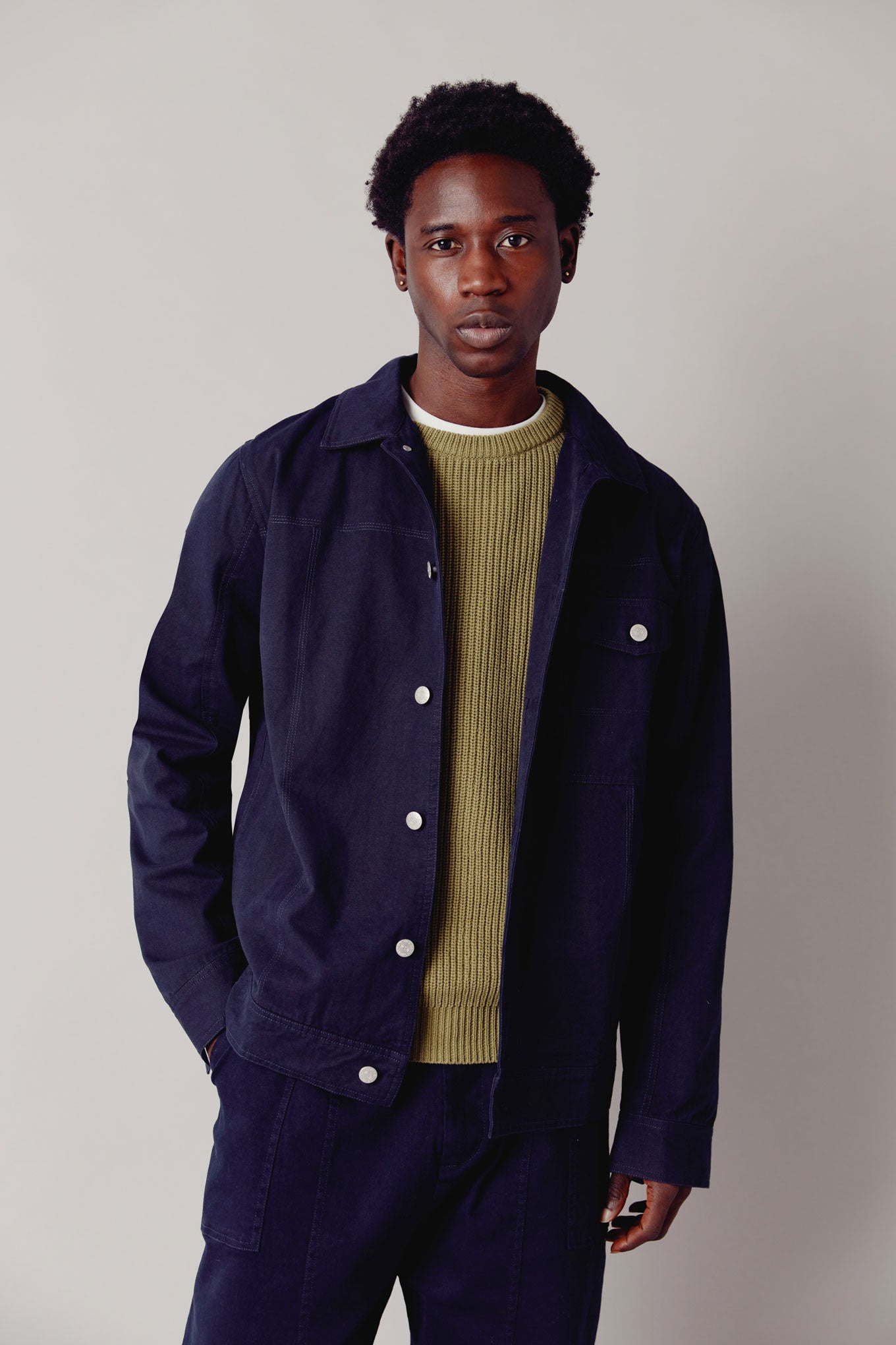 KOMODO mannen vegan Jas Orino Marineblauw