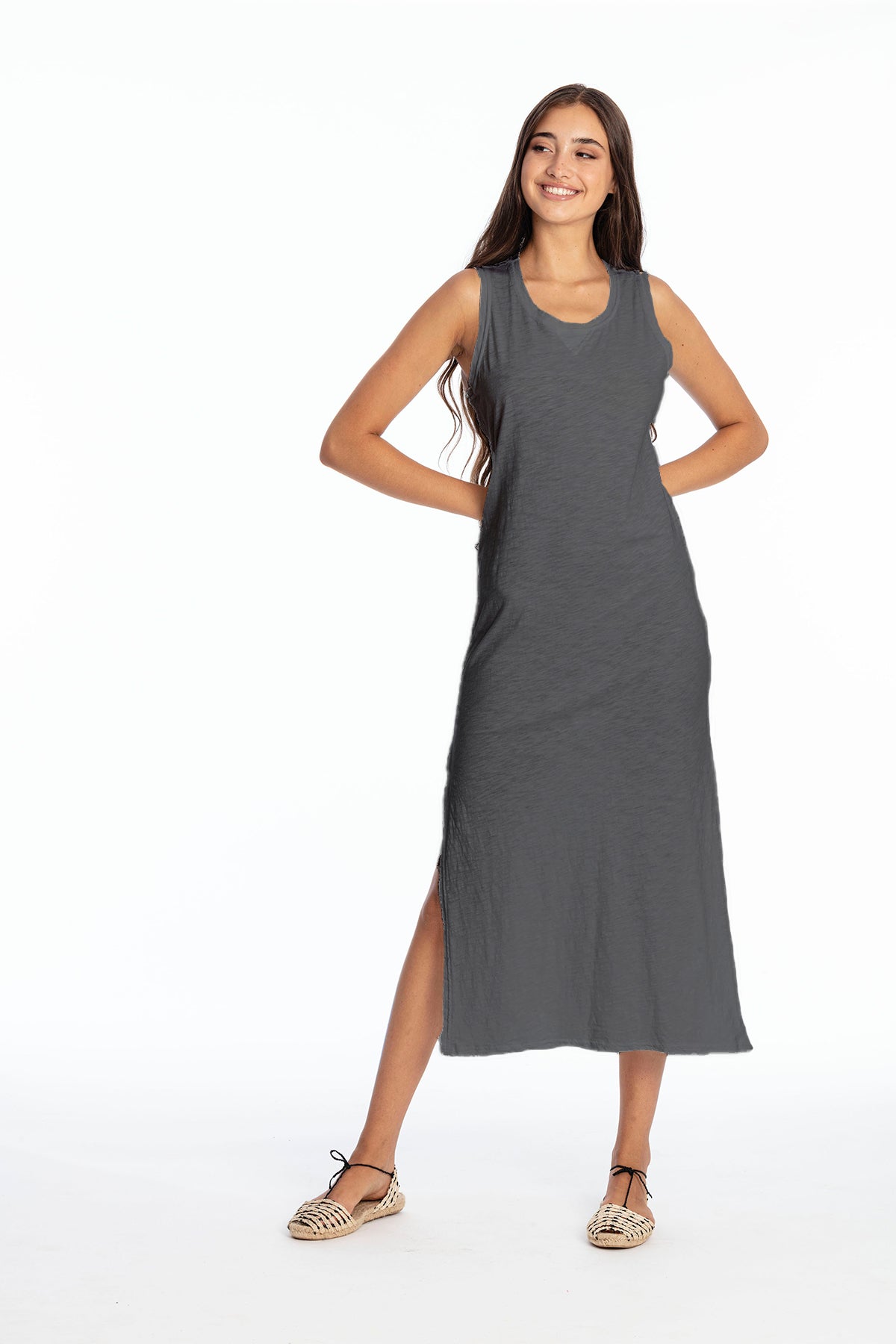 RAVENS VIEW IBIZA  Maxi Jurk Mouwloos Mia Lava Blauw