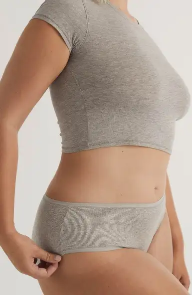 Core rib briefs grey melange