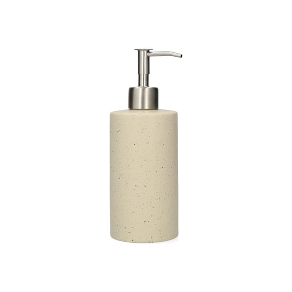 Zeeppompje, beige spikkel, keramiek en rvs