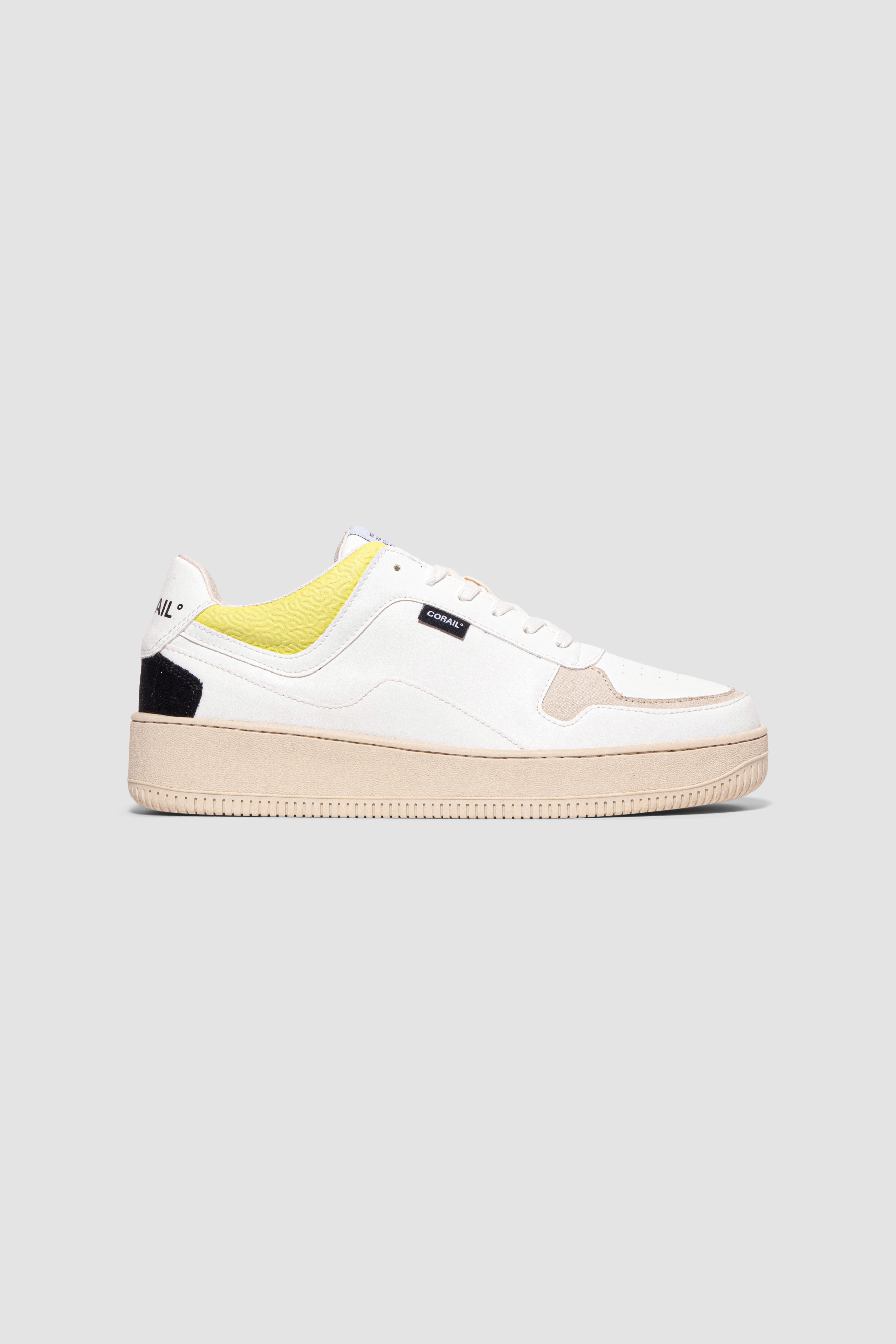 Corail mannen vegan Sneakers Line 90 Zwart/Geel