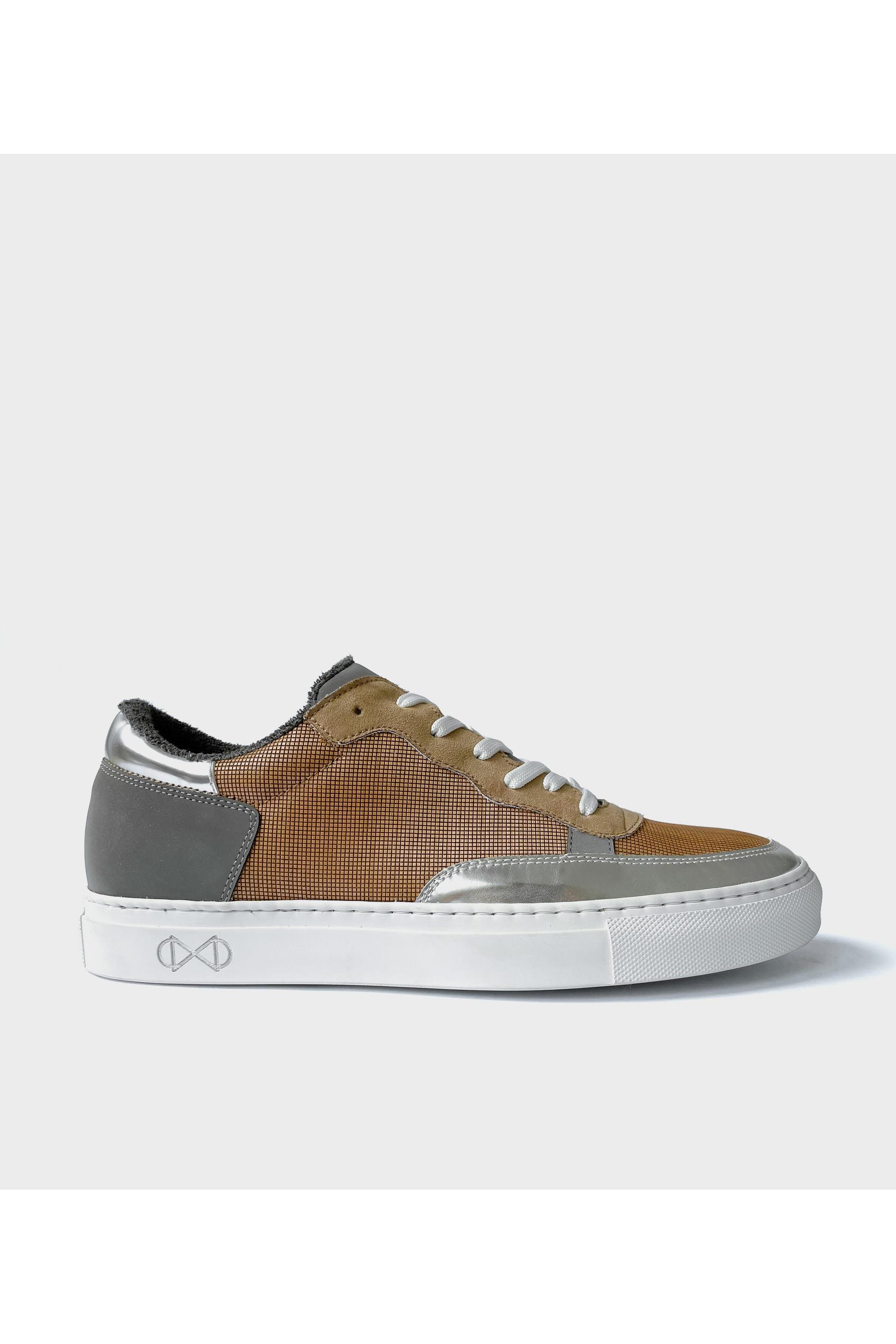 nat-2 mannen vegan Sneakers Wood Bruin Grijs