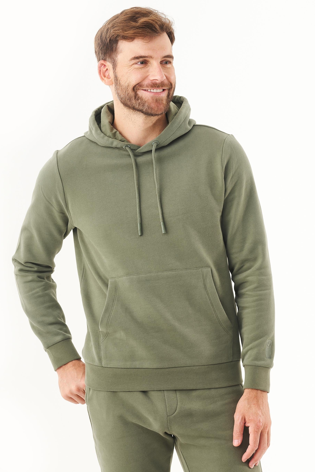 ORGANICATION mannen vegan Hoodie Hoolden Olive