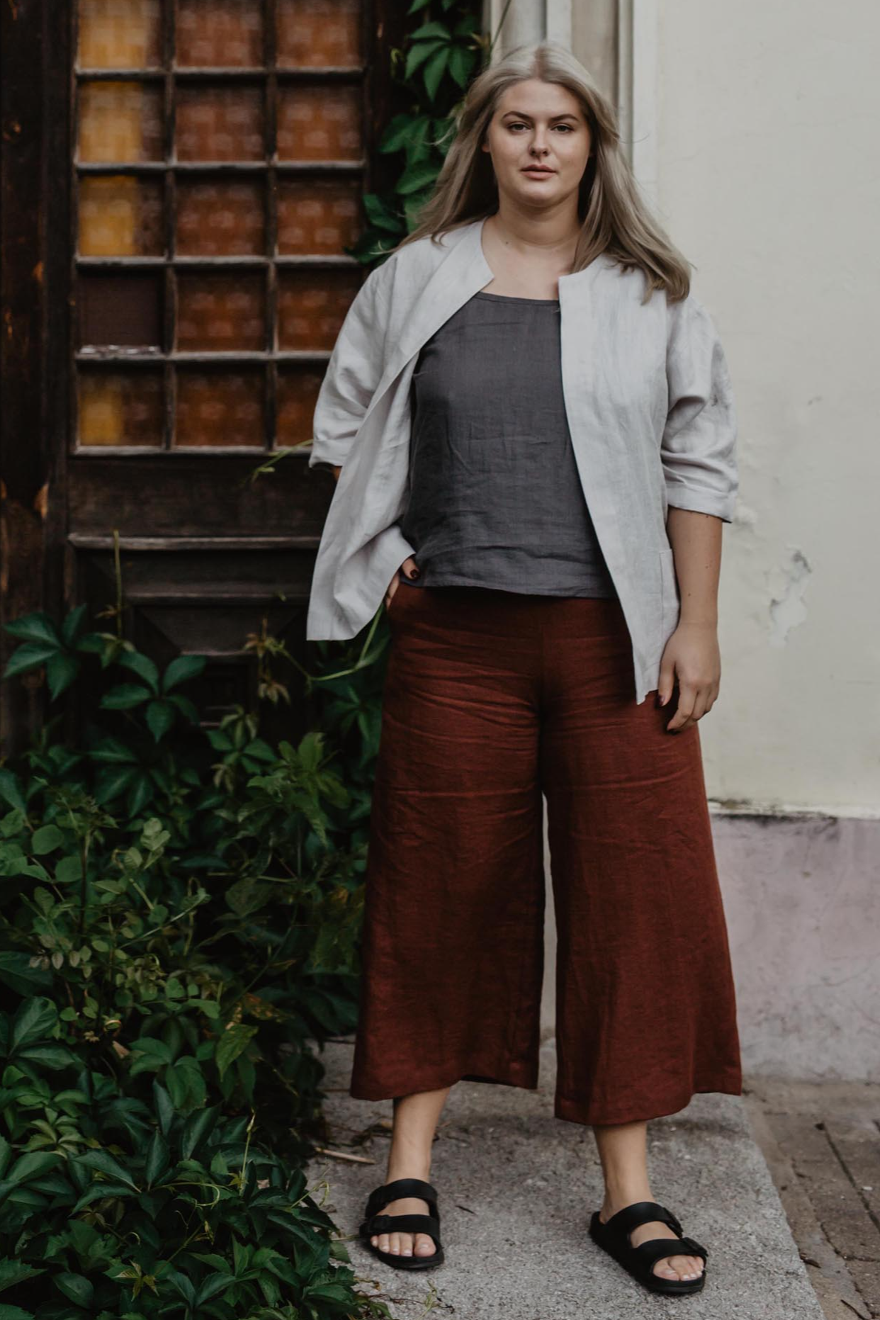 AmourLinen  Broek Tokyo Terracotta Rood