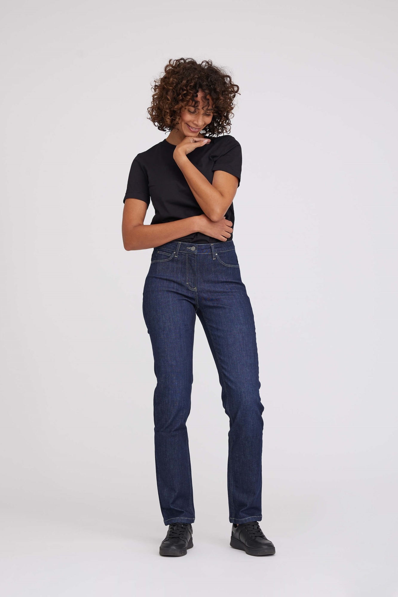 LAURIE  Jeans Charlotte Regular Ml Gewassen Donkerblauw Denim
