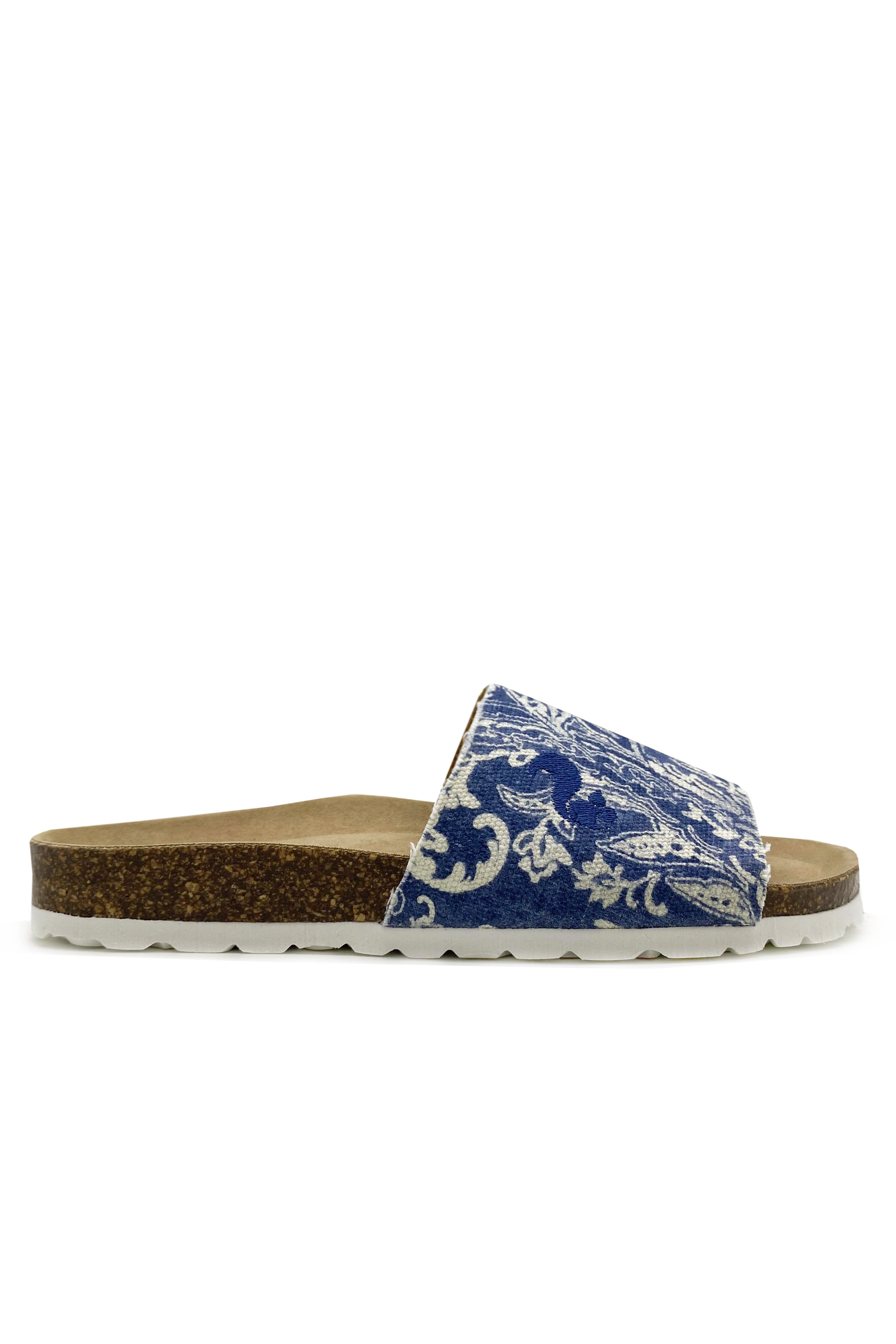 thies  Slippers Rec Denim Pool Paisley Blauw