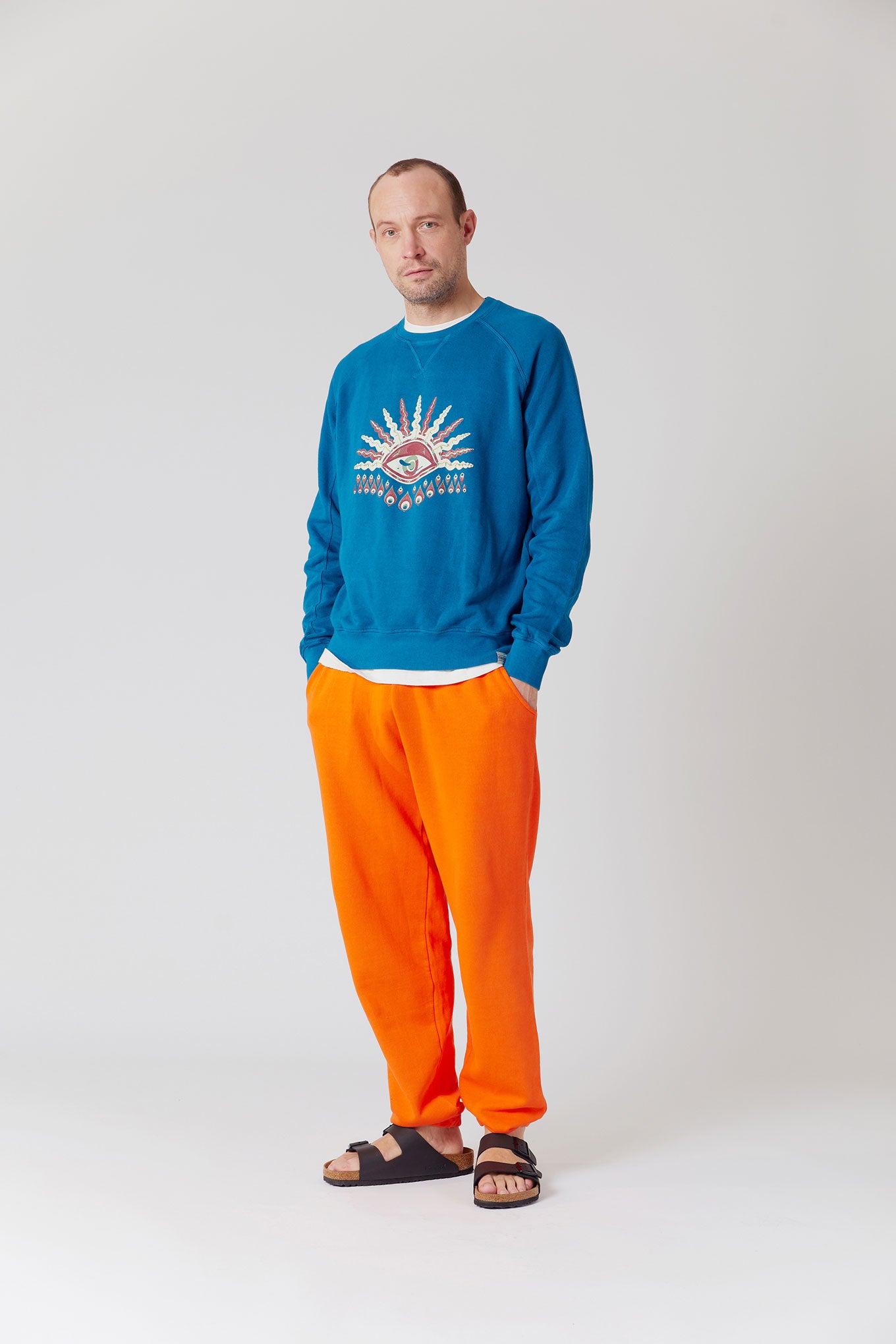 KOMODO mannen vegan Komodo's Eye Sweatshirt Teal Blauw