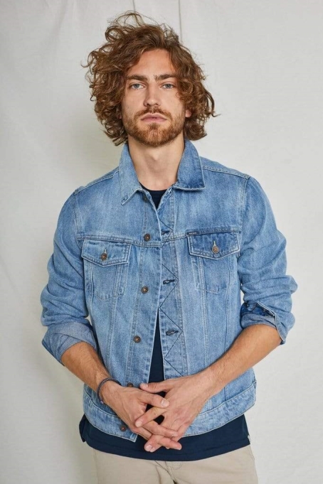 Kuyichi mannen vegan Spijkerjas Bourne Vintage Lichtblauw