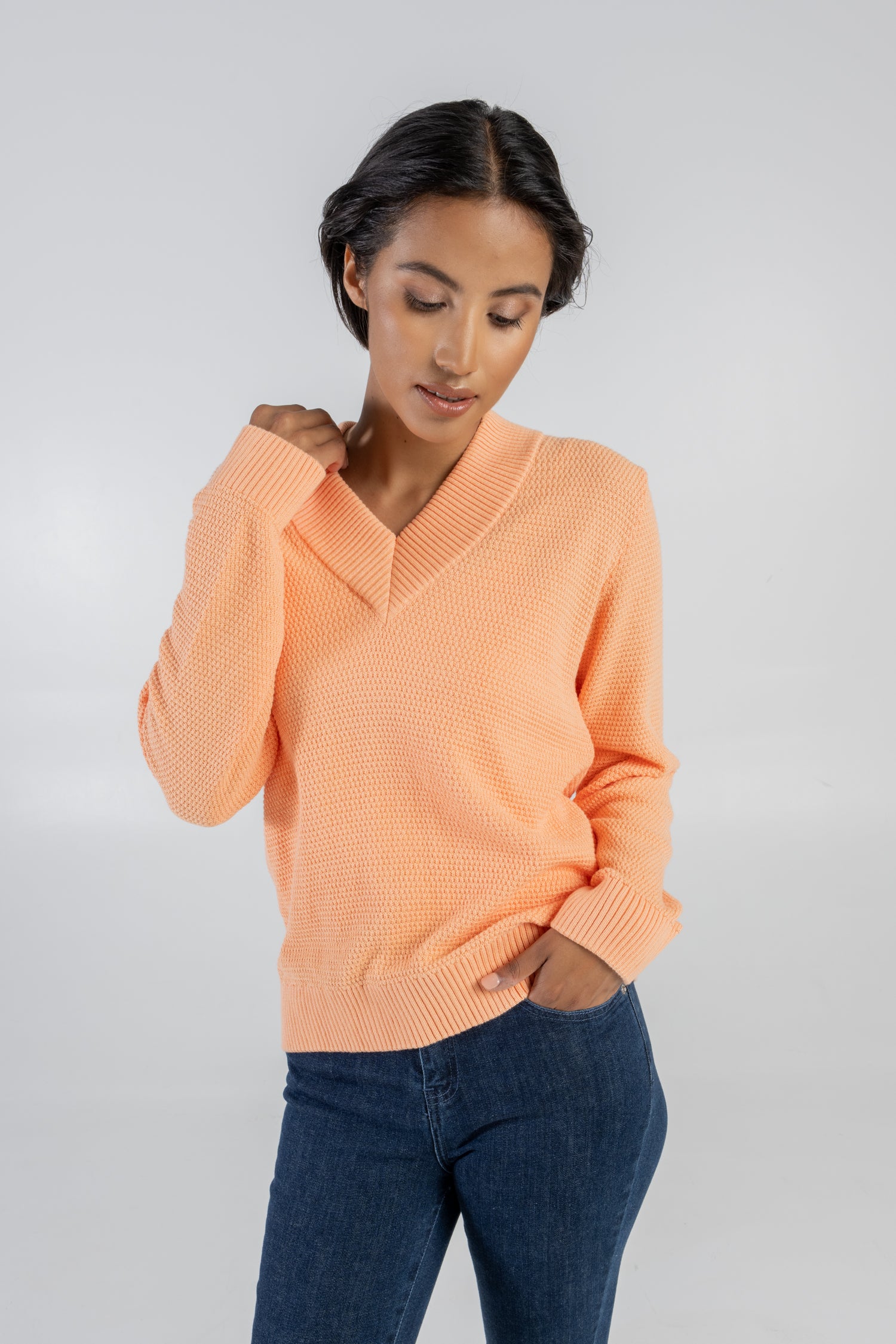 STORY OF MINE  Sweater V-Hals Oranje