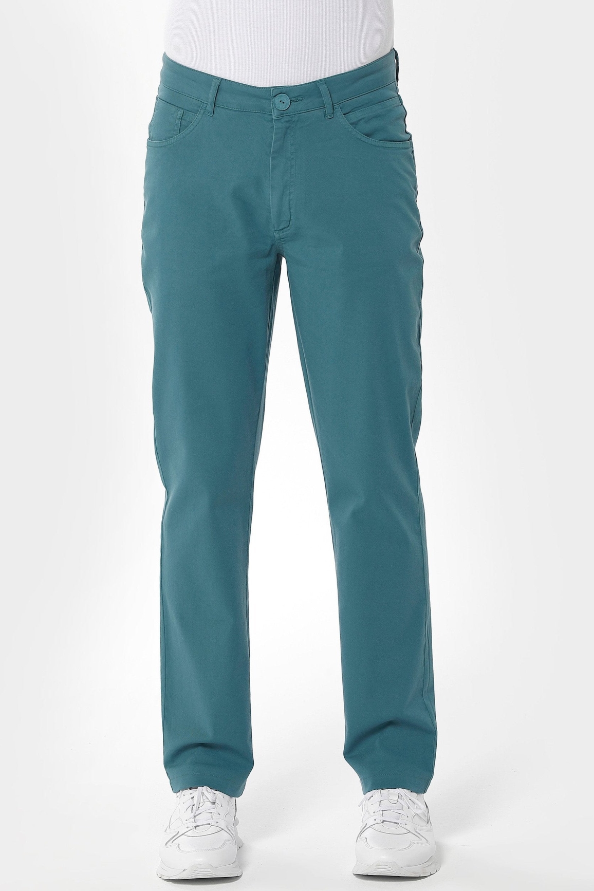 ORGANICATION mannen vegan Broek Five Pocket Petrol Groen