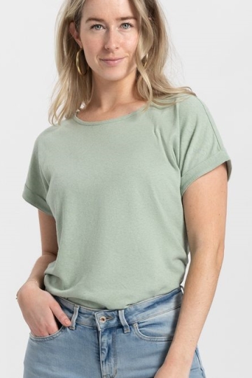 Kuyichi  T-Shirt Bella Lichtgroen