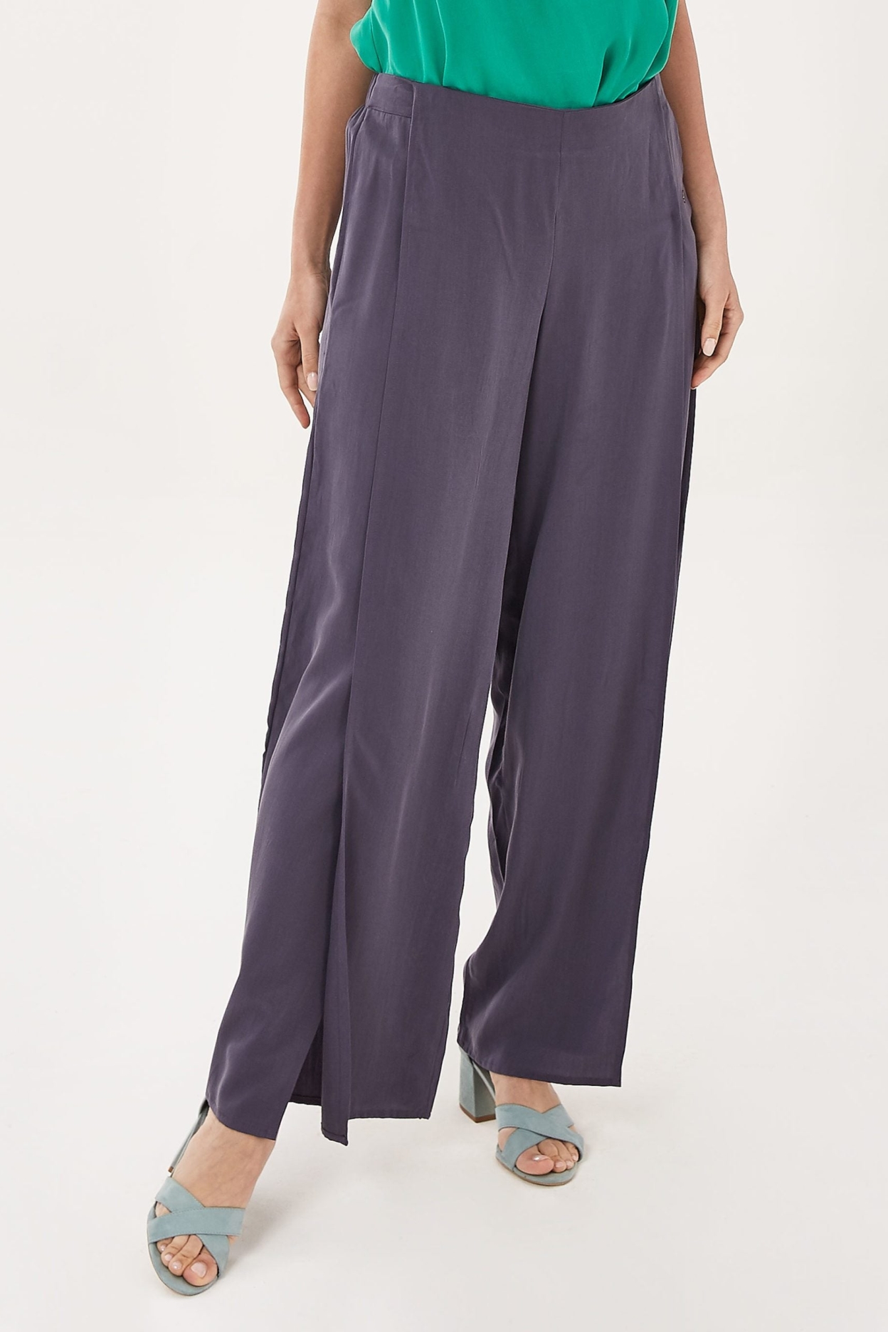 ORGANICATION  Broek Met Split Donkergrijs