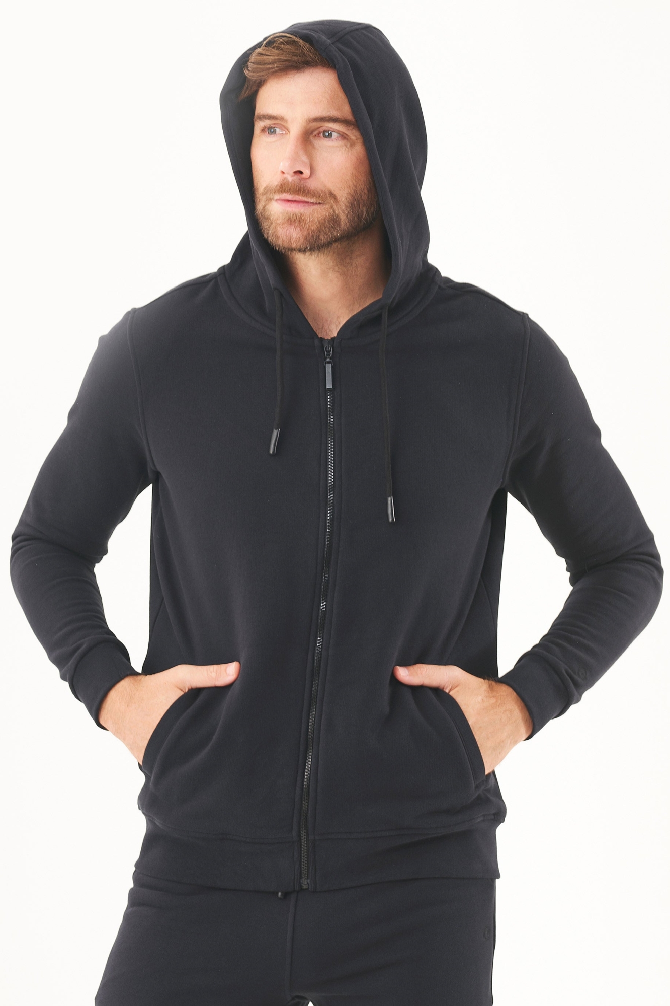 ORGANICATION mannen vegan Sweatvest Soft Touch Zwart