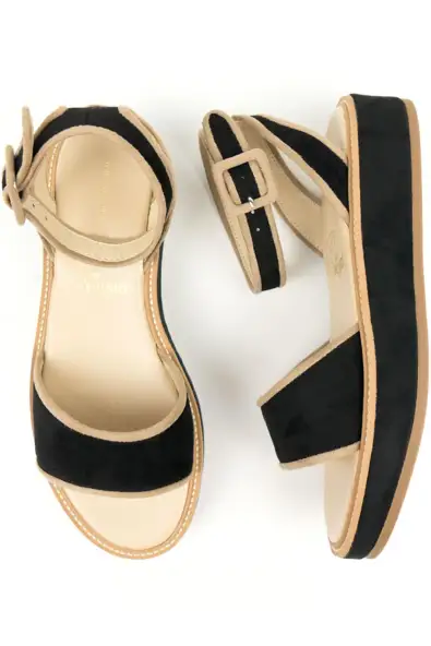 Will's Vegan Store  Sandalen Beige & Zwart