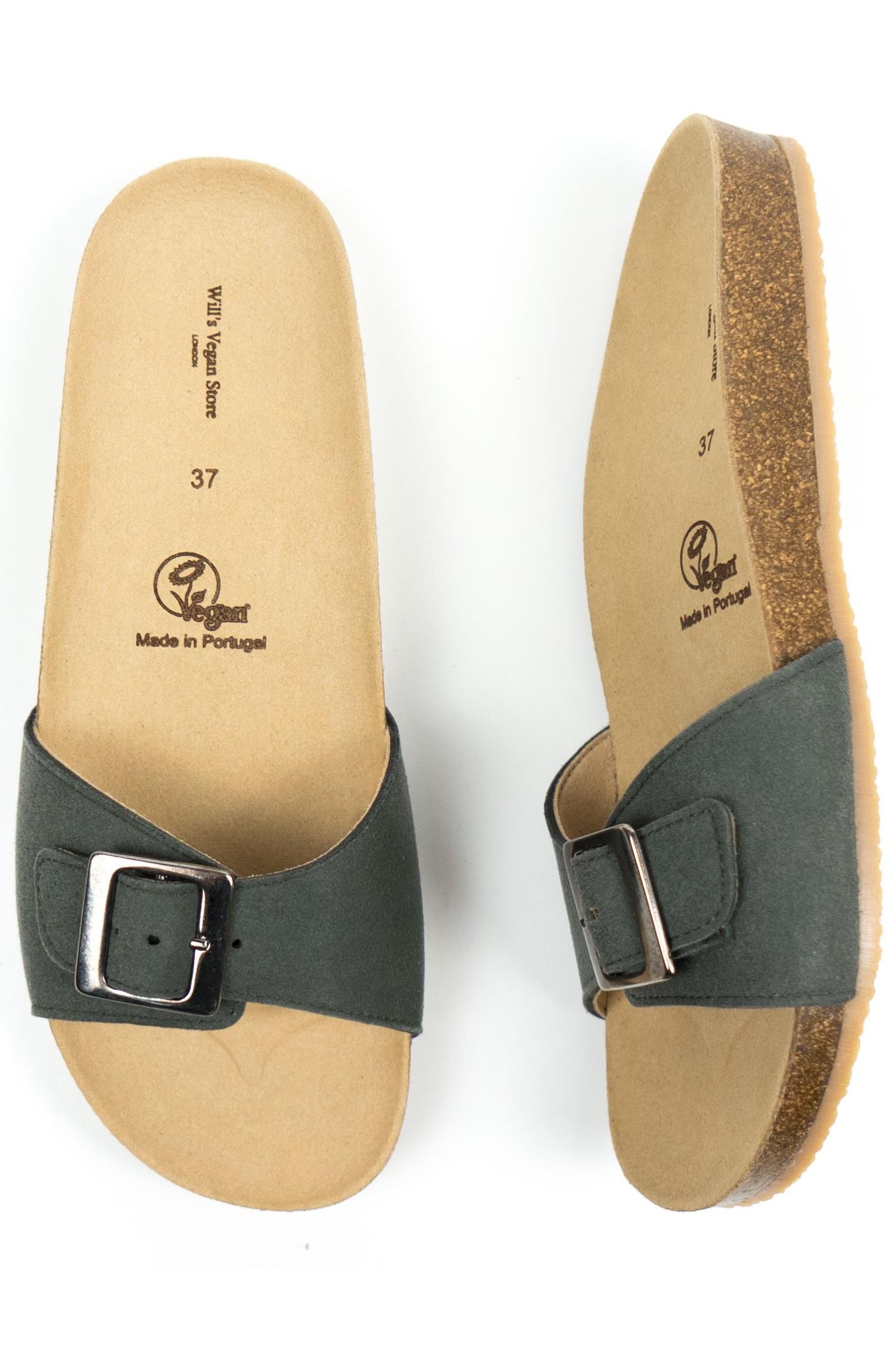 Will's Vegan Store  Slippers Single Strap Groen