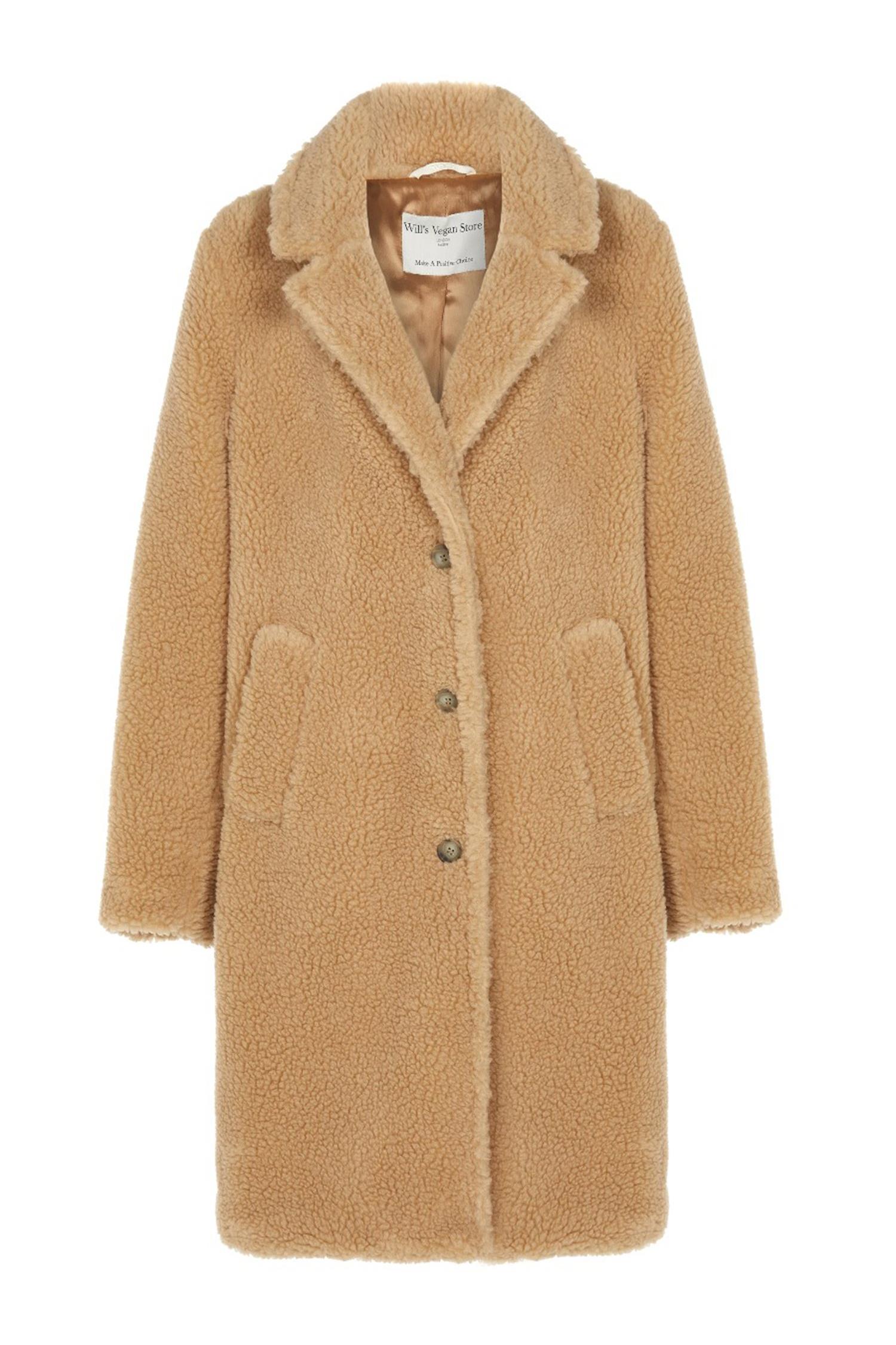 Will's Vegan Store  Recycled Teddy Coat Beige