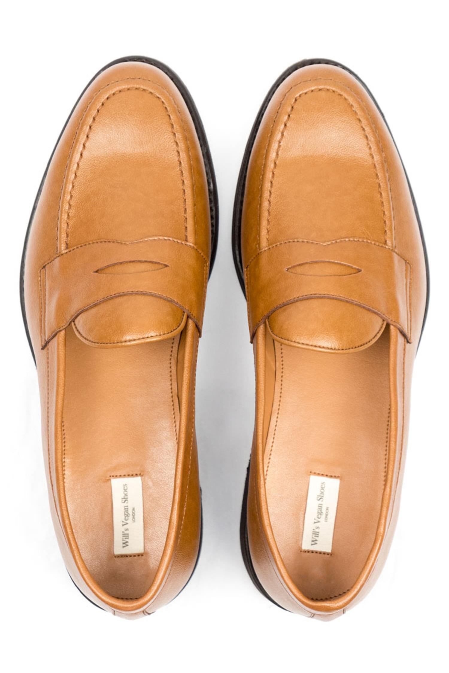 Will's Vegan Store mannen vegan Loafers Goodyear Welt Lichtbruin