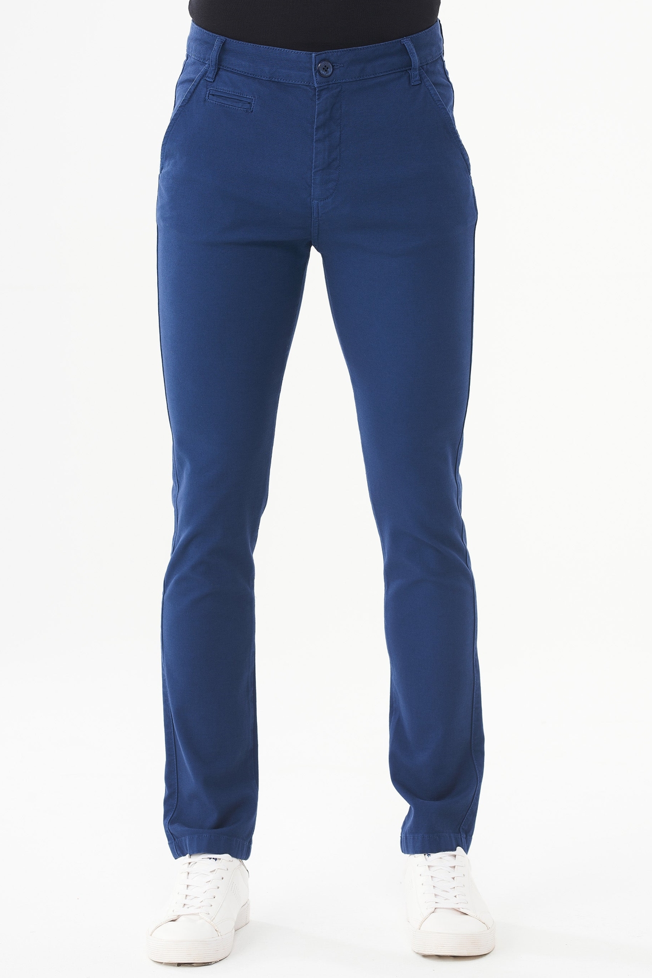 ORGANICATION mannen vegan Skinny Chinobroek Navy Blauw
