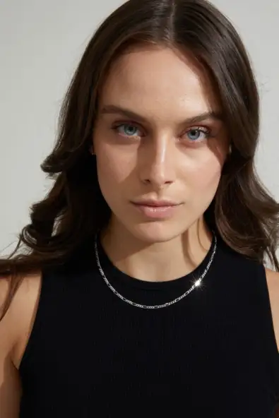 Dear Darling Berlin  Halsketting Tank Filigraan Figaro Zilver