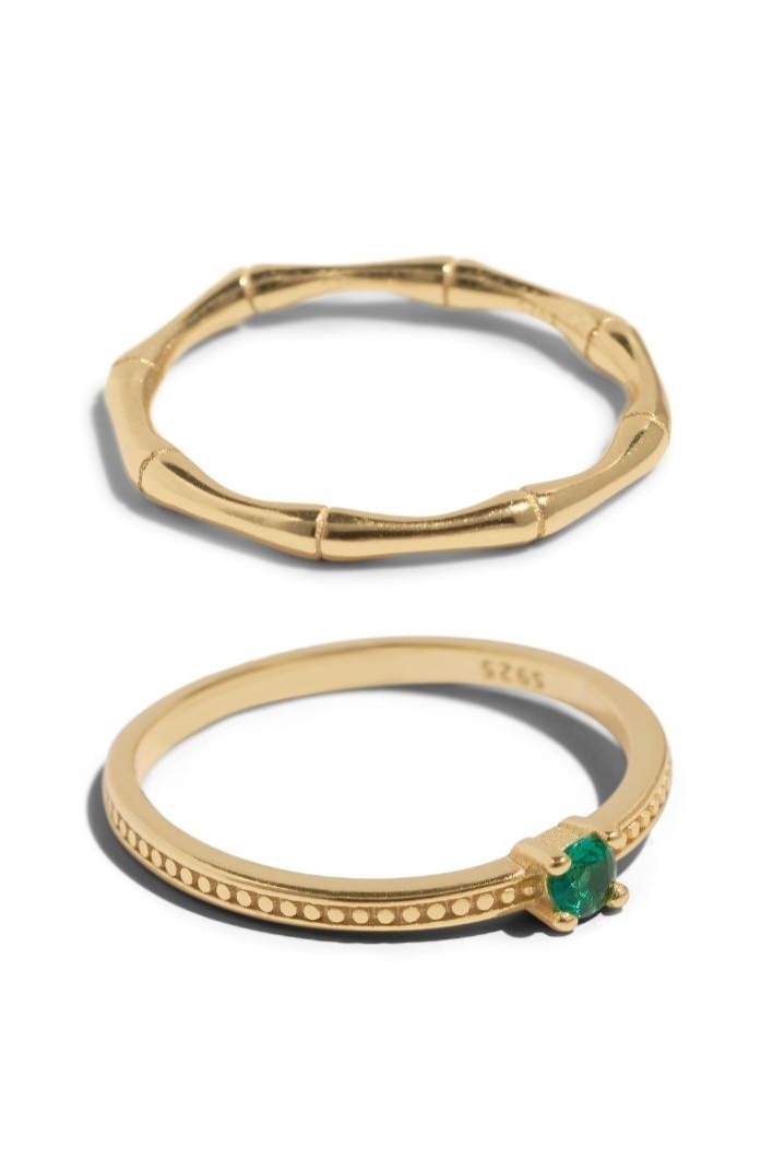 Bound Studios  Ring Set Panda & Emma Verguld 18k
