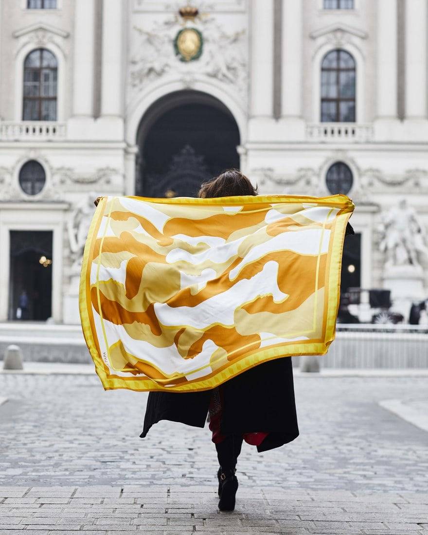 Silk Scarf Large - Yellow