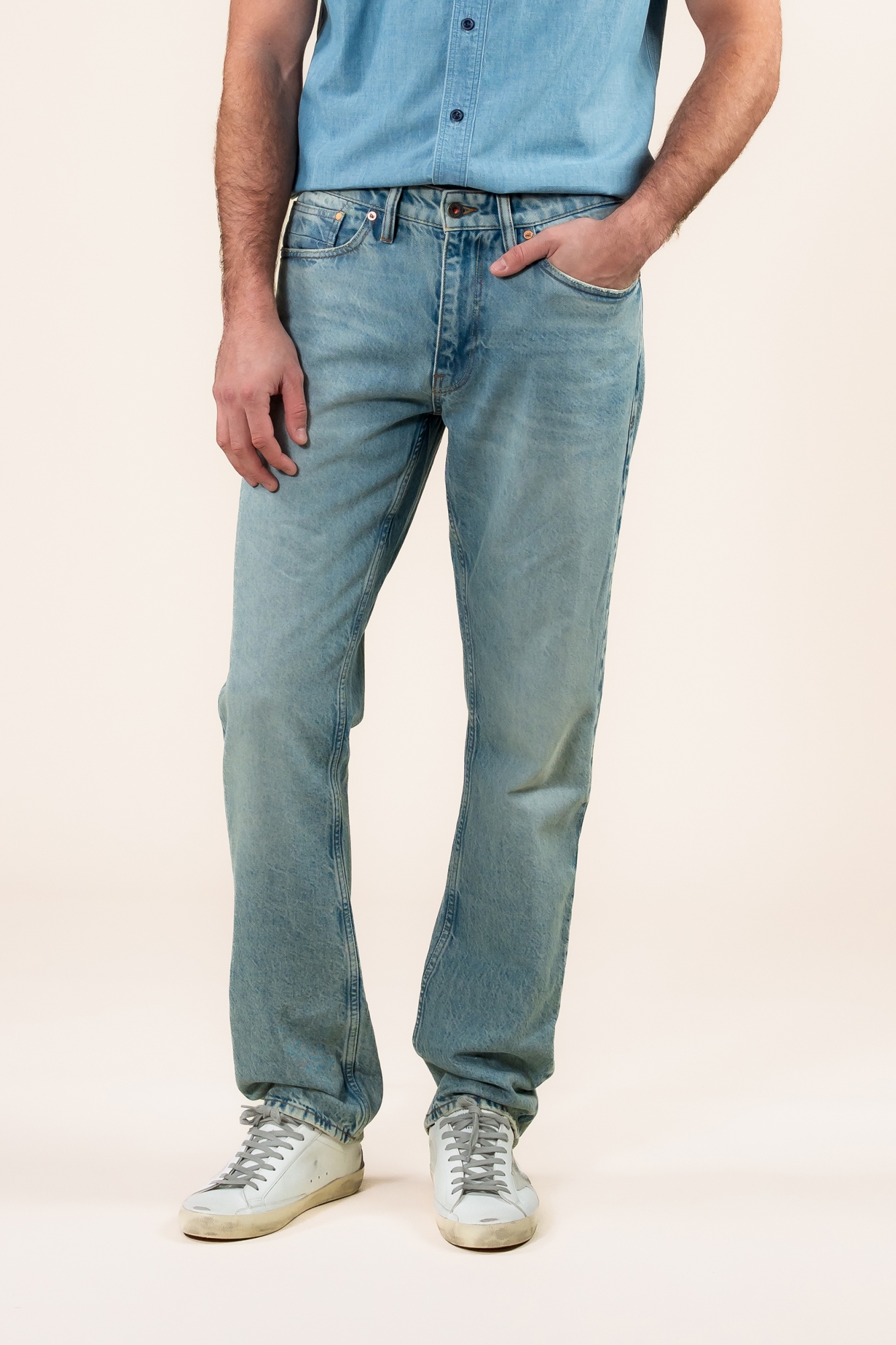 Kuyichi mannen vegan Jeans Scott Regular Vintage Blauw
