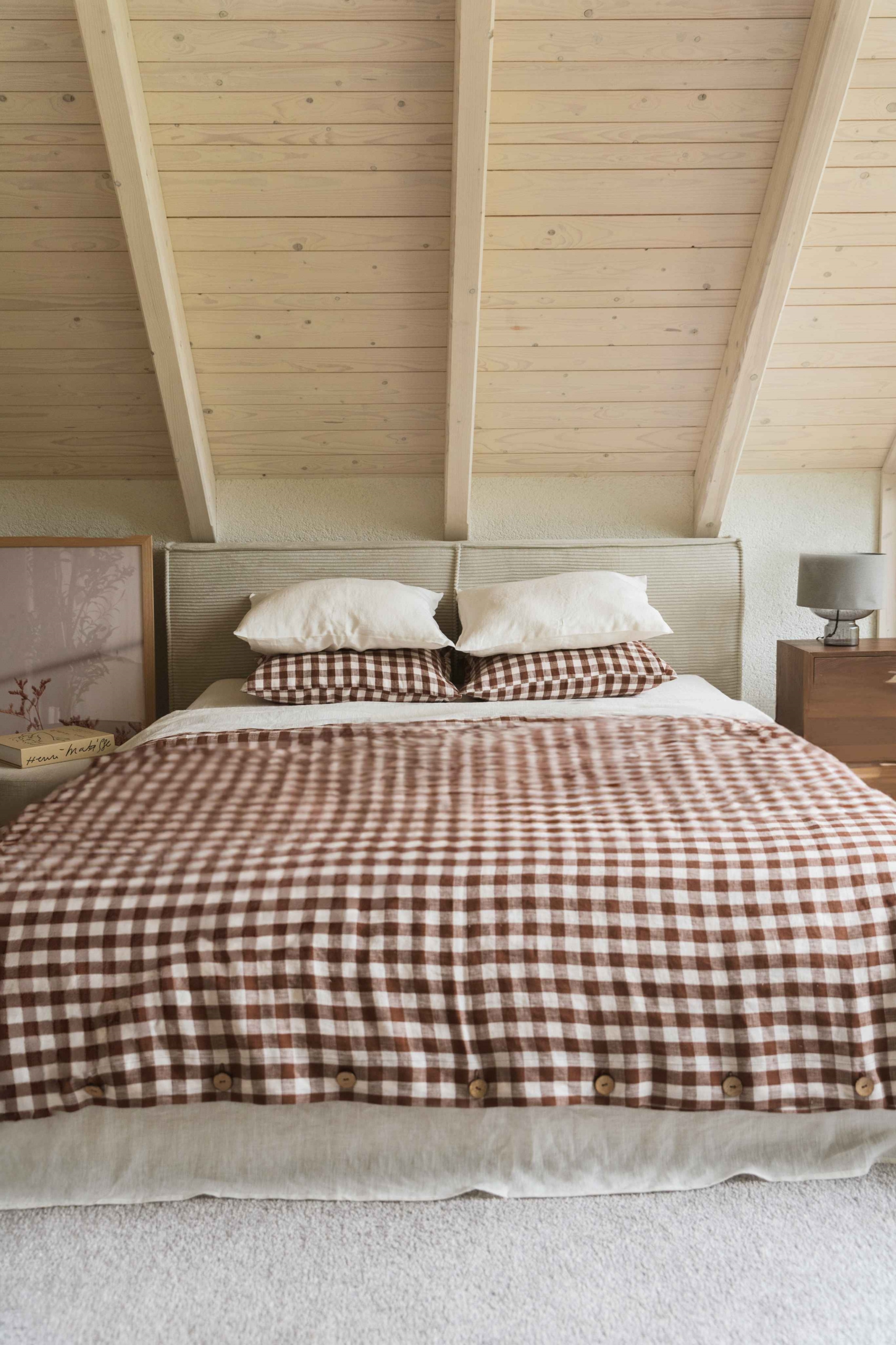 AmourLinen  Dekbedovertrek Mokka Gingham