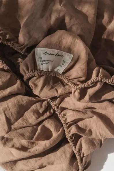 AmourLinen  Getailleerde Hoeslaken Rosy Brown