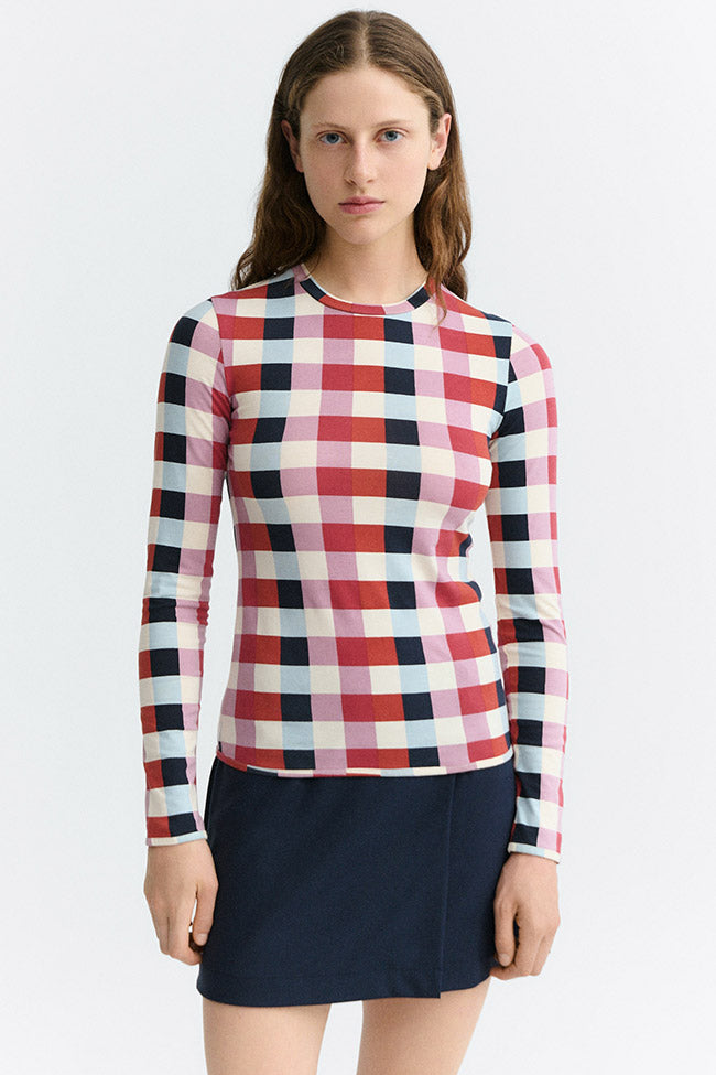 Thinking MU  Top Brisa Cheshire Checks Rood/Blauw/Wit