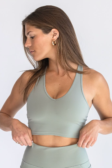 SEAAV  Bh V-Hals Dusty Sage Green