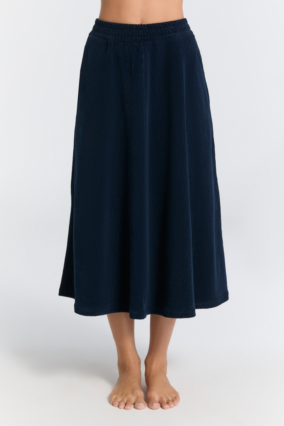 Leela Cotton  Rok Van Corduroy, Middernachtblauw