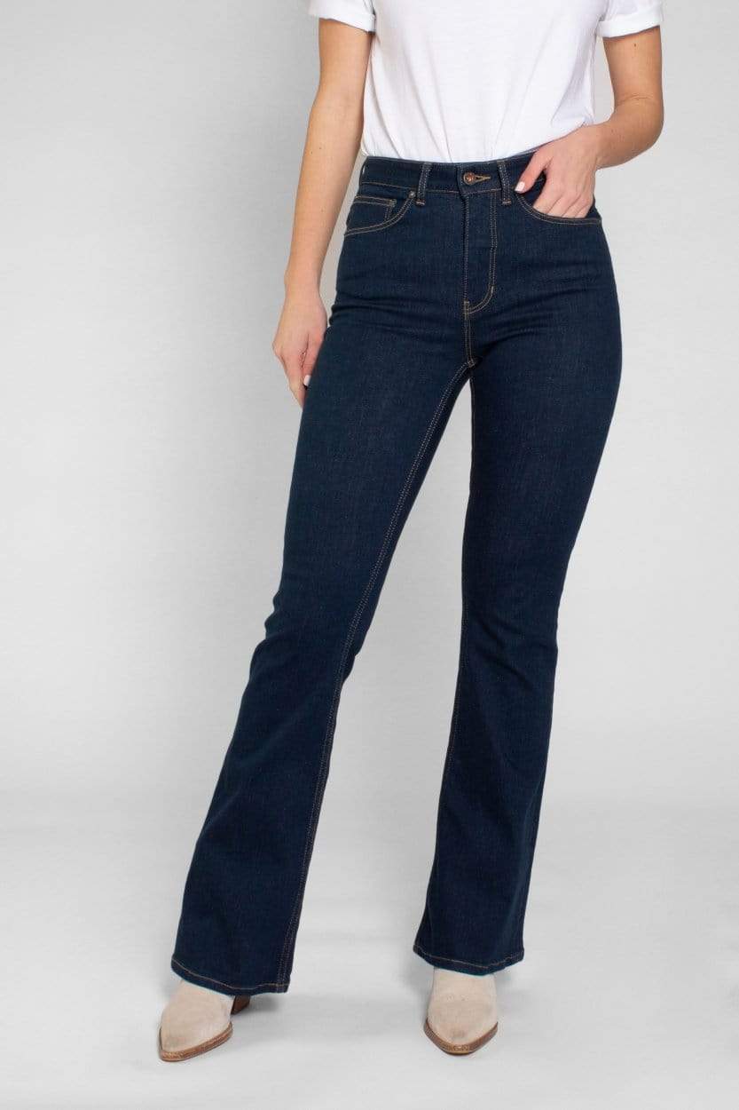 Kuyichi  Flare Jeans Lisette Dark Rinse Blauw
