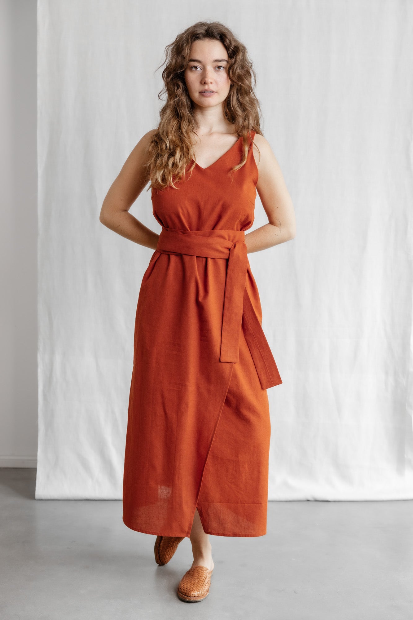 Jyoti - Fair Works  Jurk Agnila Terracotta