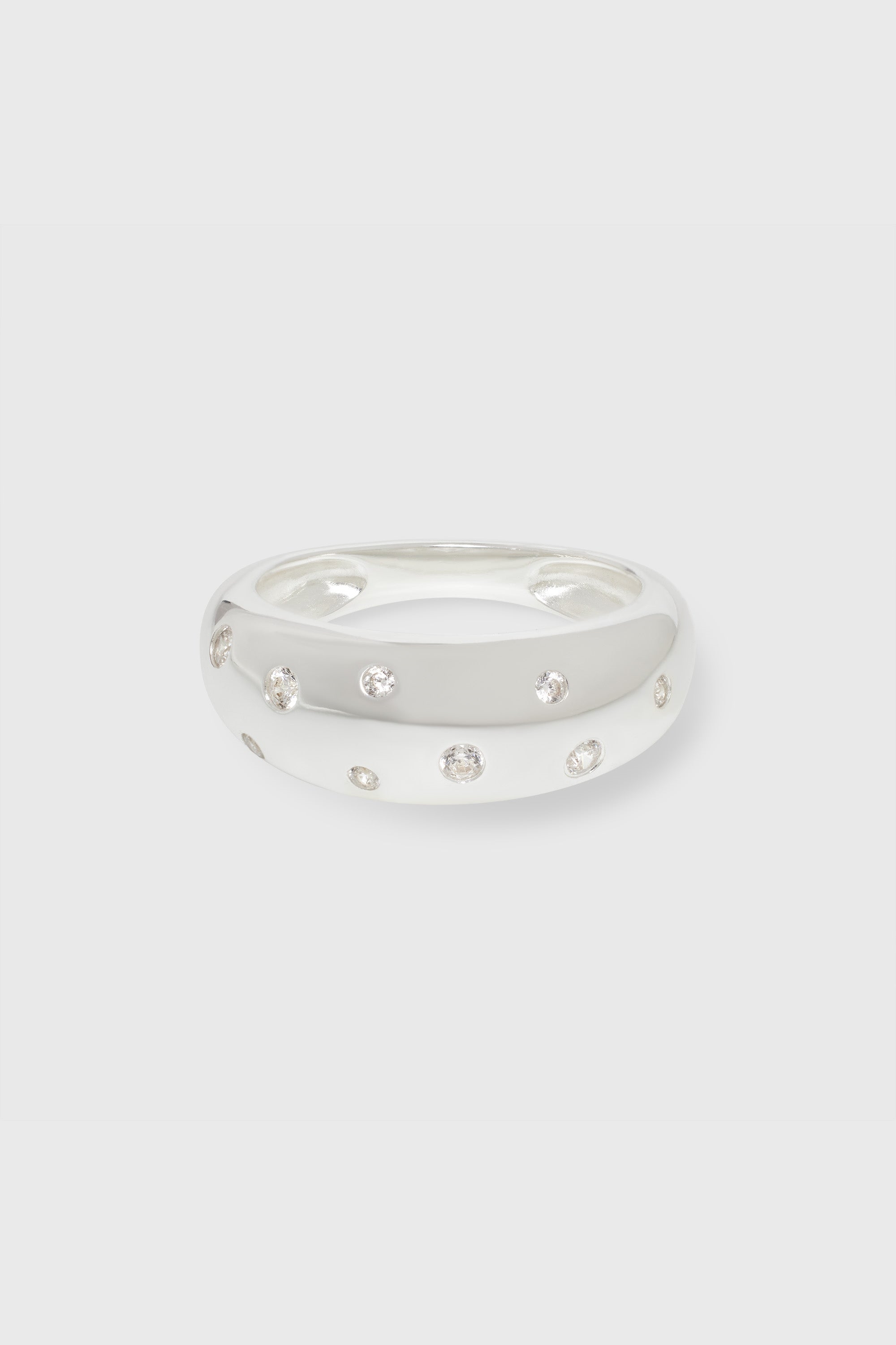fejn  Ring Met Opvallende Glans En Zilverkleurige Accenten